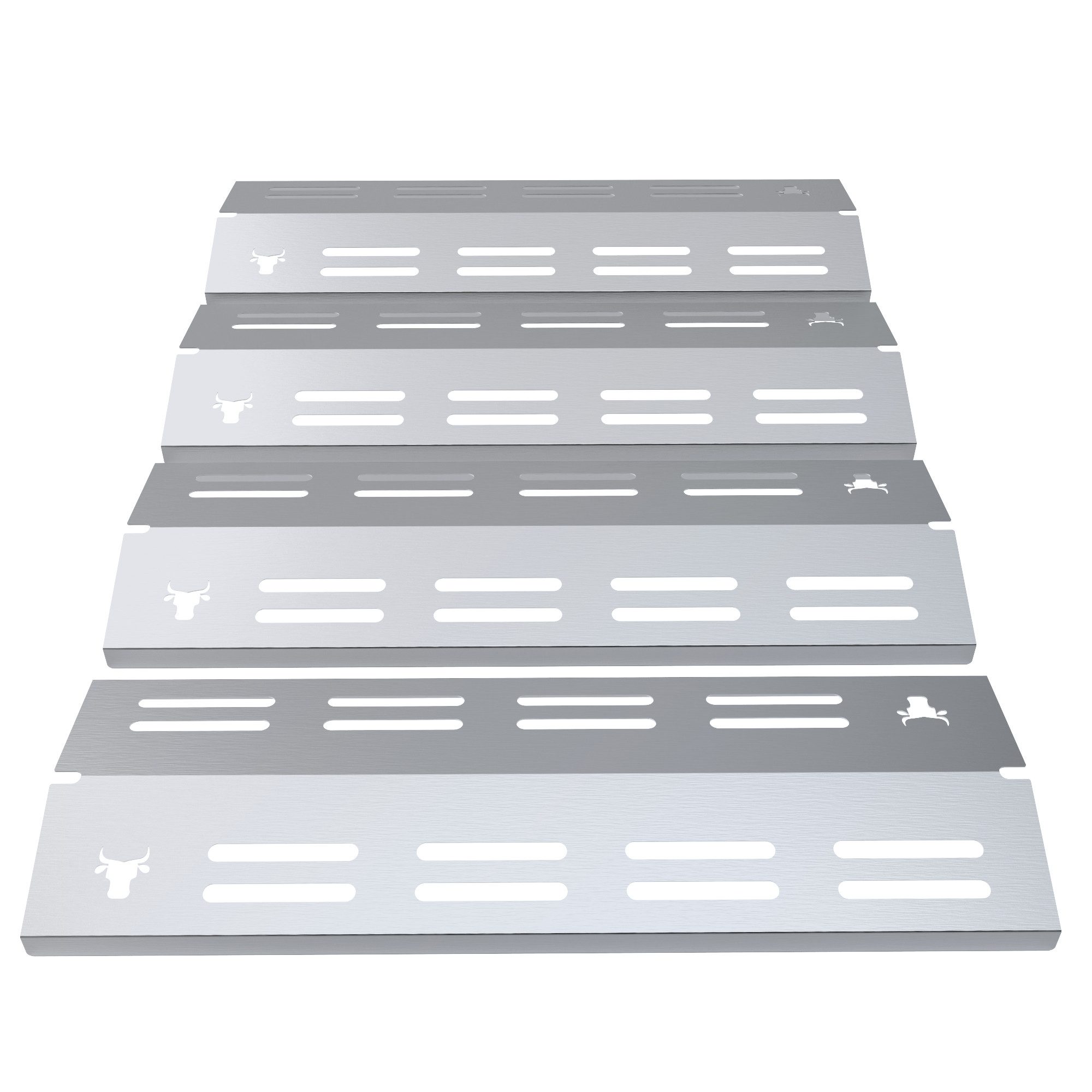 tuning-art Grillerweiterung GA43 Brennerabdeckung Set Edelstahl für Enders Chicago 4