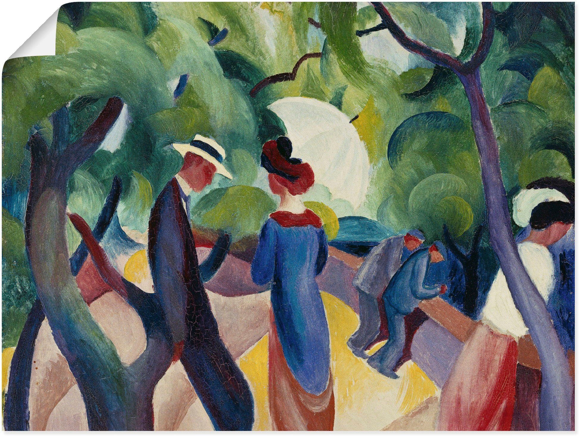 Artland Wandbild Promenade. 1913, Gruppen & Familien (1 St), als Leinwandbild, Плакат in verschied. Größen