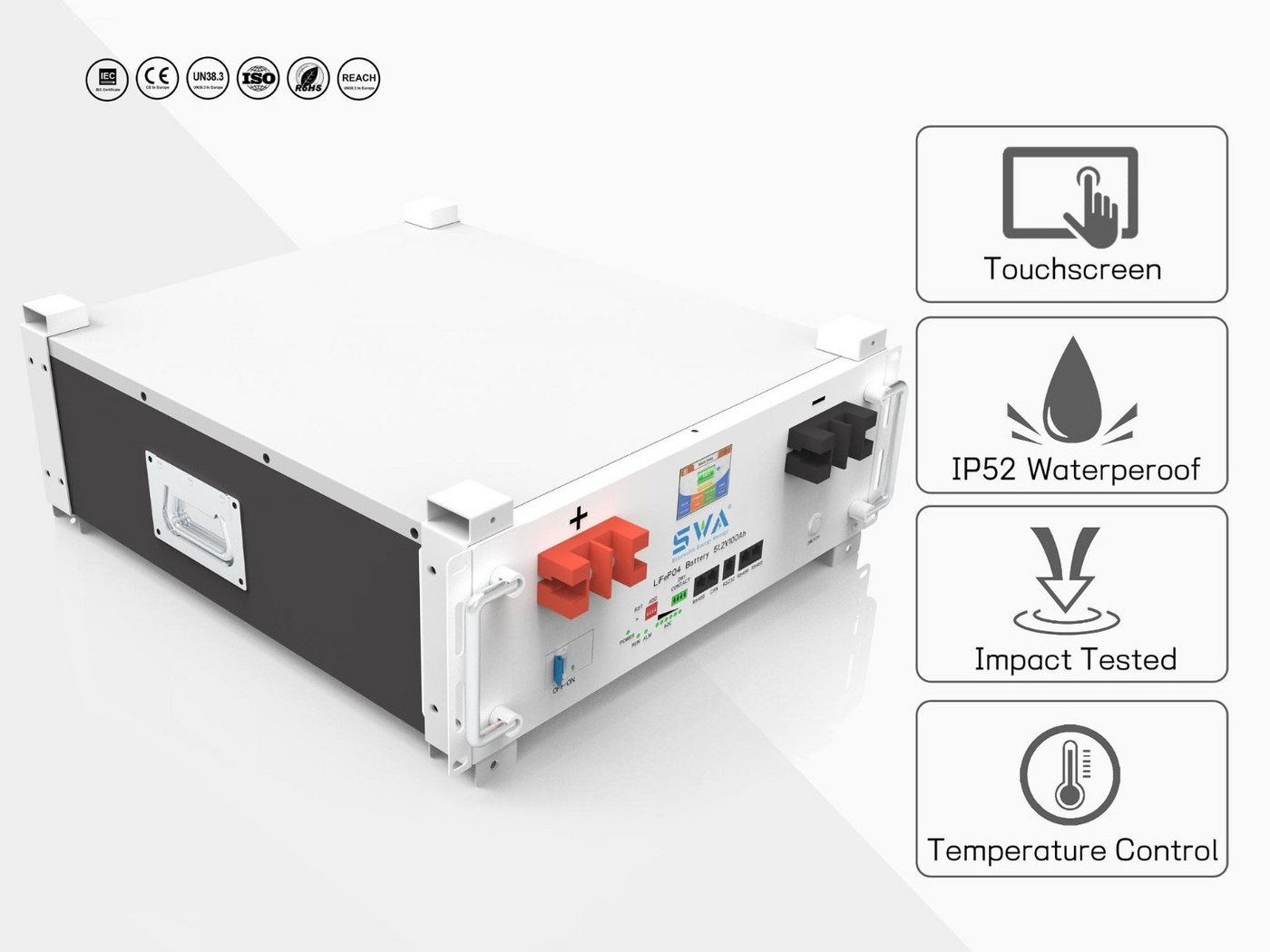 Thumbnail - TZIpower LiFePO4 48V/51,2V 10kWh 200AH 14kWh 280AH PV Solar Speicher Wand Akku Solarakkus (48 V)