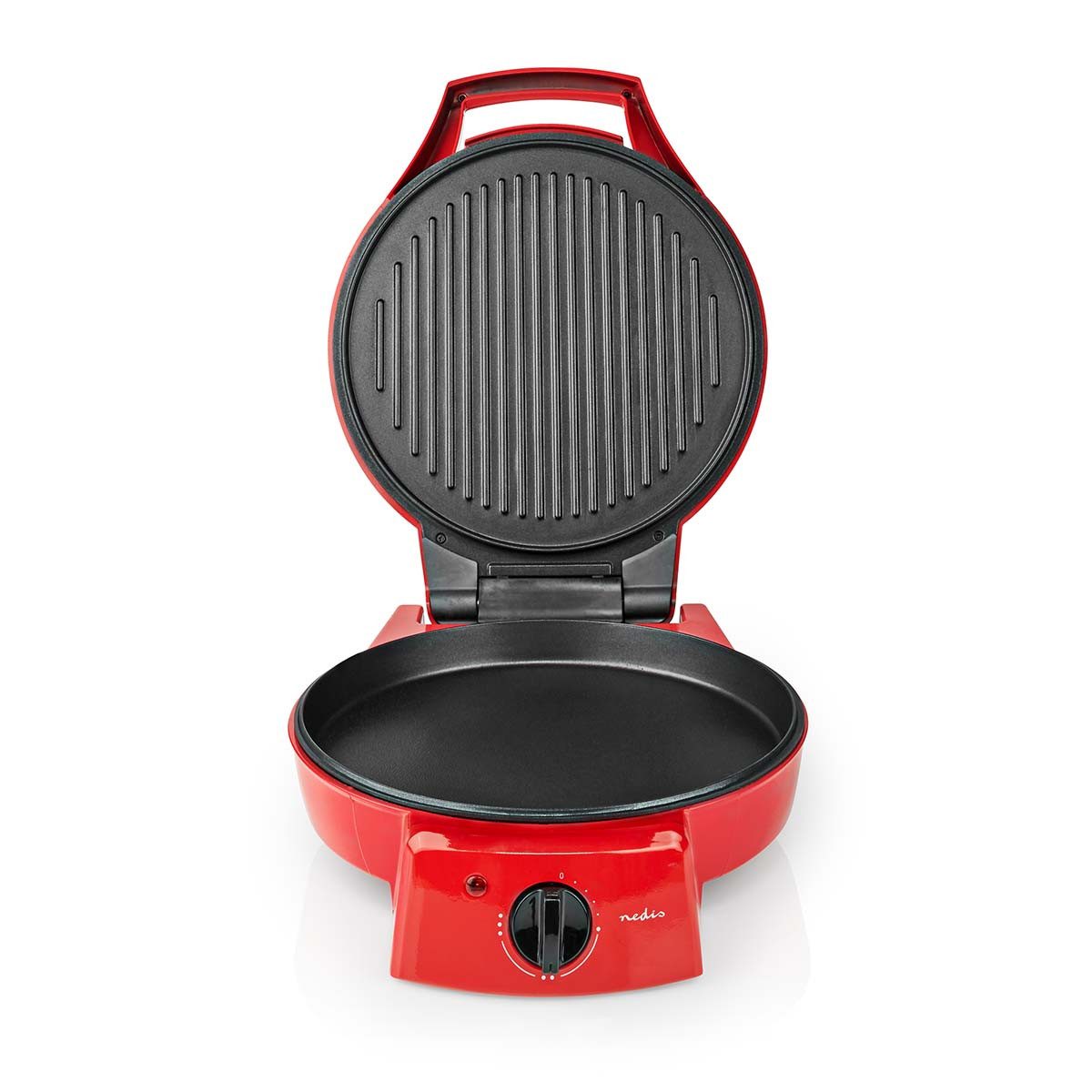 Nedis Heißluftfritteuse FCPM100FRD, schnell pizza backen, 180° tischgrill, einfache reinigung