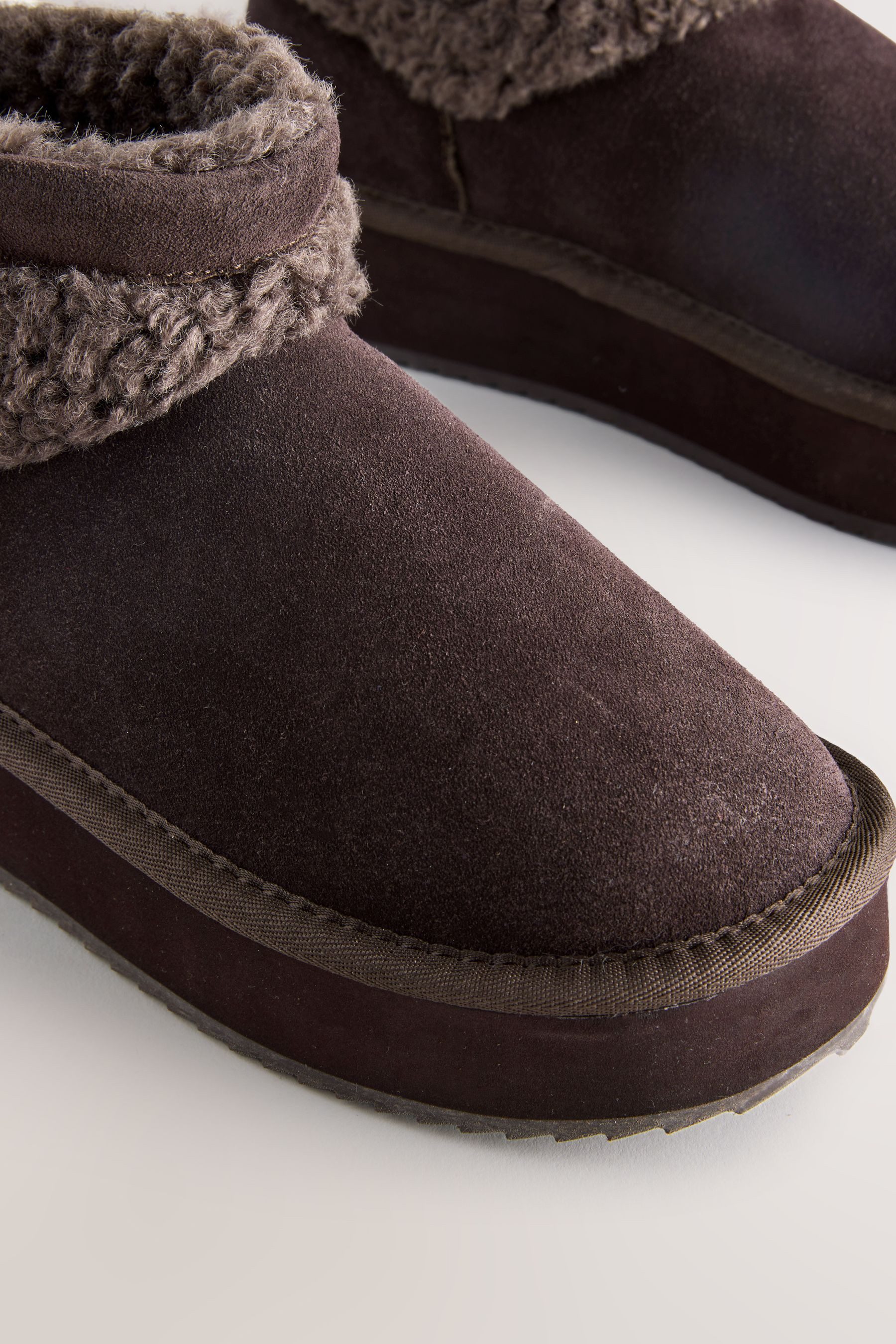 Next Plateau-Stiefel mit Borg-Kunstfell Stiefelette (1-tlg)