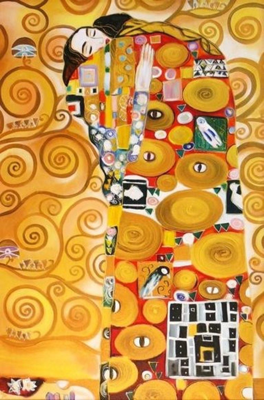 Super günstiger Kauf JVmoebel Gemälde Gustav Unikat, Klimt »G01570«, ein handgearbeitet jedes Bild
