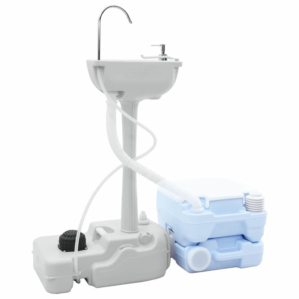 vidaXL Wassertank Camping-Toilette 2 pcs Blau und Weiß Hochdichtes Polyethylen (2 St)