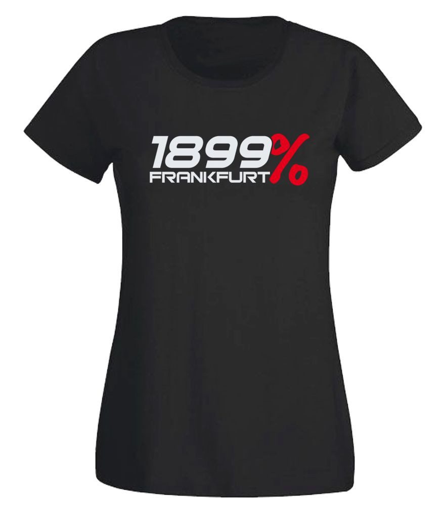 G-graphics T-Shirt 1899% Frankfurt Slim-fit Damen T-Shirt mit einem Motiv für den echten Fan