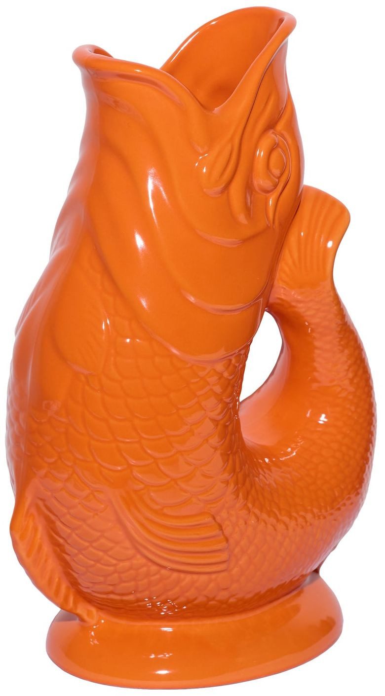 Gluckigluck Wasserkaraffe, (Original Gluggle Jug aus England), mit Gluckergeräusch, handgefertigt, ikonisches Fisch-Design, 1,2 L
