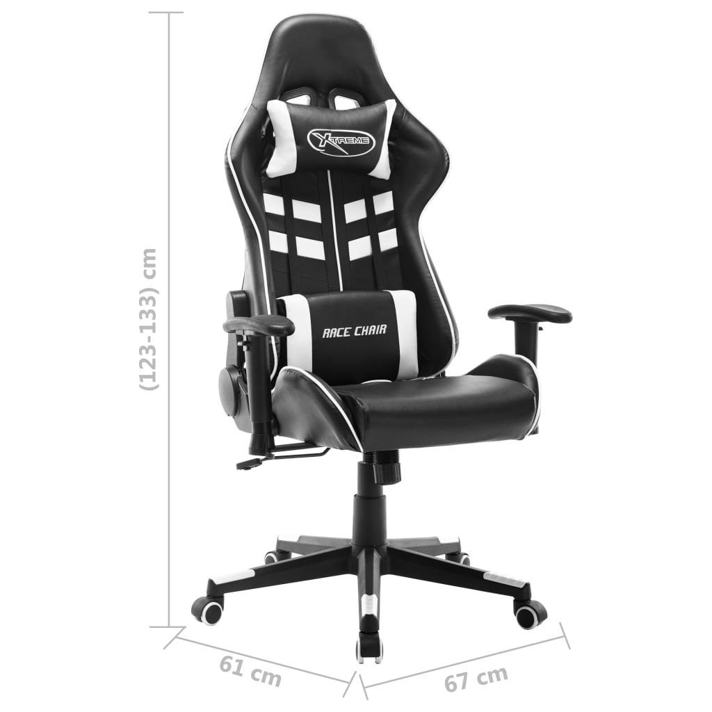 Schwarz Gaming-Stuhl und Weiß (1 St) furnicato Kunstleder