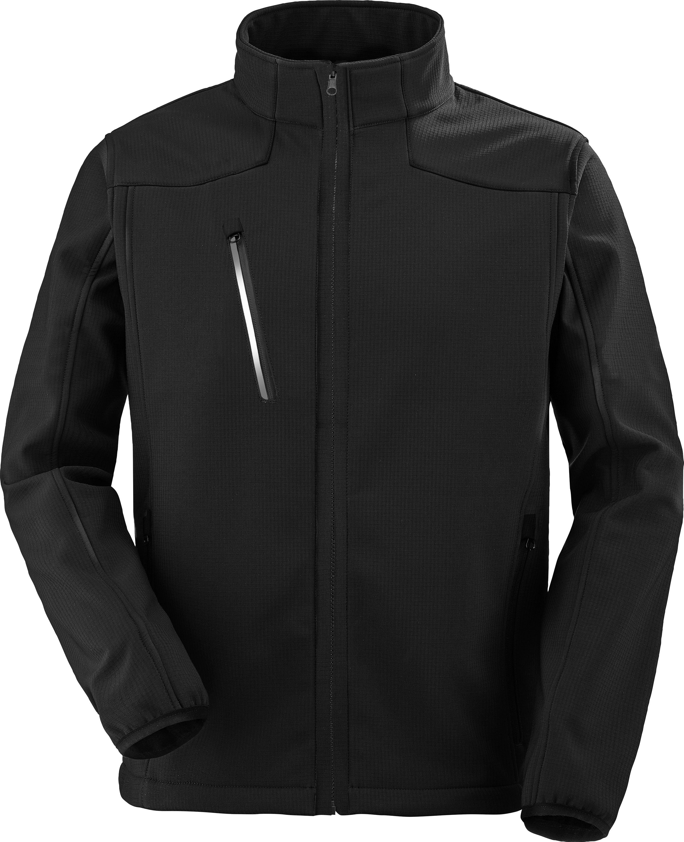 "Caucase" Unisex Cepovett Module'wear Gr. -3XL, S Softshelljacke SCHWARZ Ripstop, PU-Membrane,