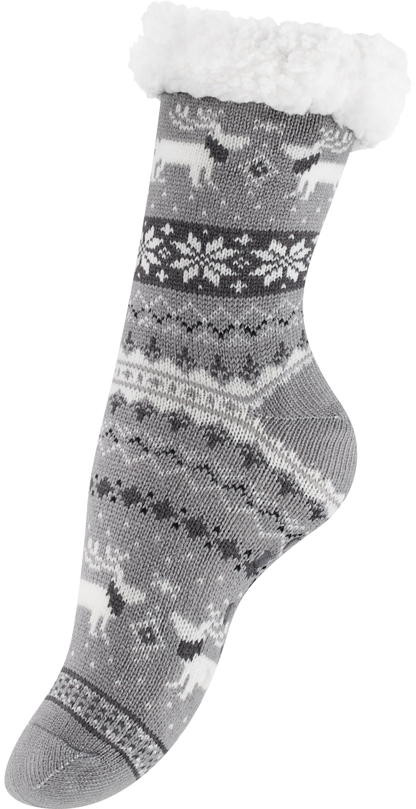 Yenita® Носки Hüttensocken mit weichem Innenplüsch und ABS-Sohle