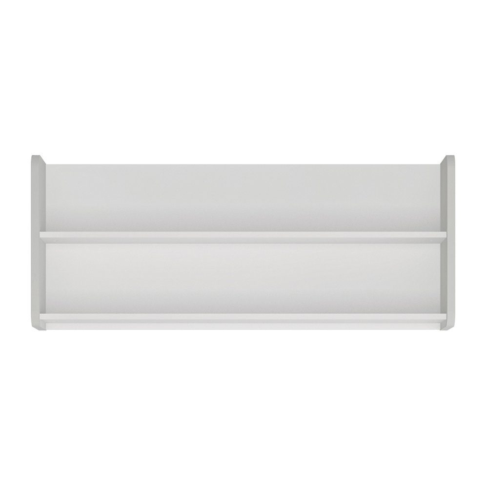 Lomadox Wandregal FLINT-129, Bücherregal, Wandboard, weiß mit grau, 118x48x günstig online kaufen
