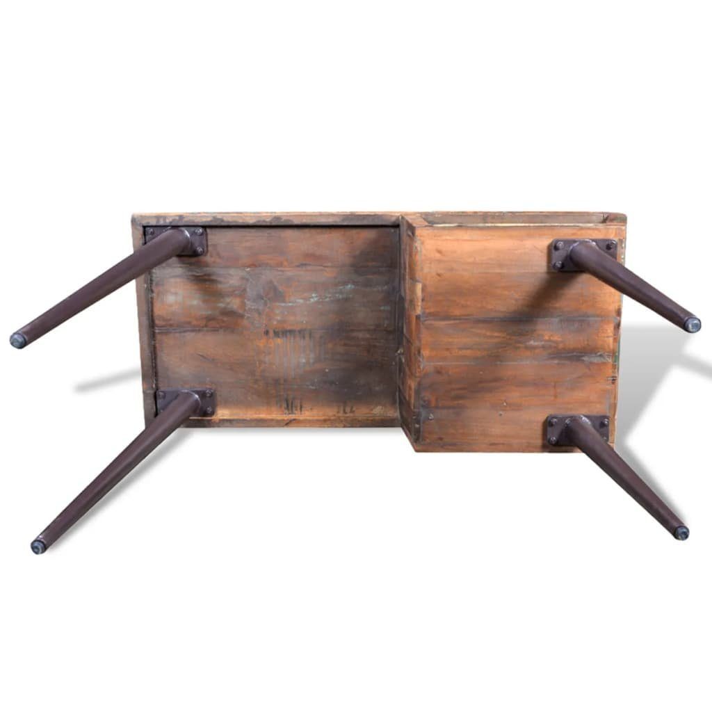 furnicato Schreibtisch Tisch mit Altholz Eisenbeinen