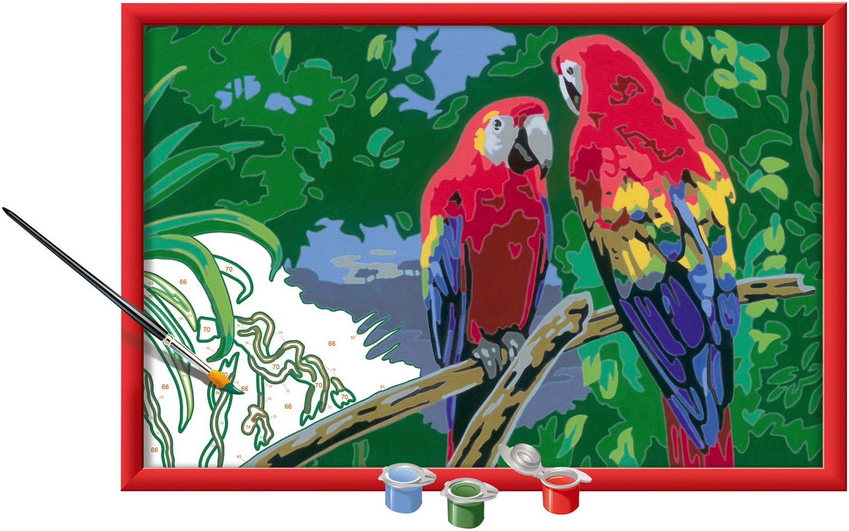 Ravensburger Malen nach Zahlen Bunte Papageien, Made in Europe