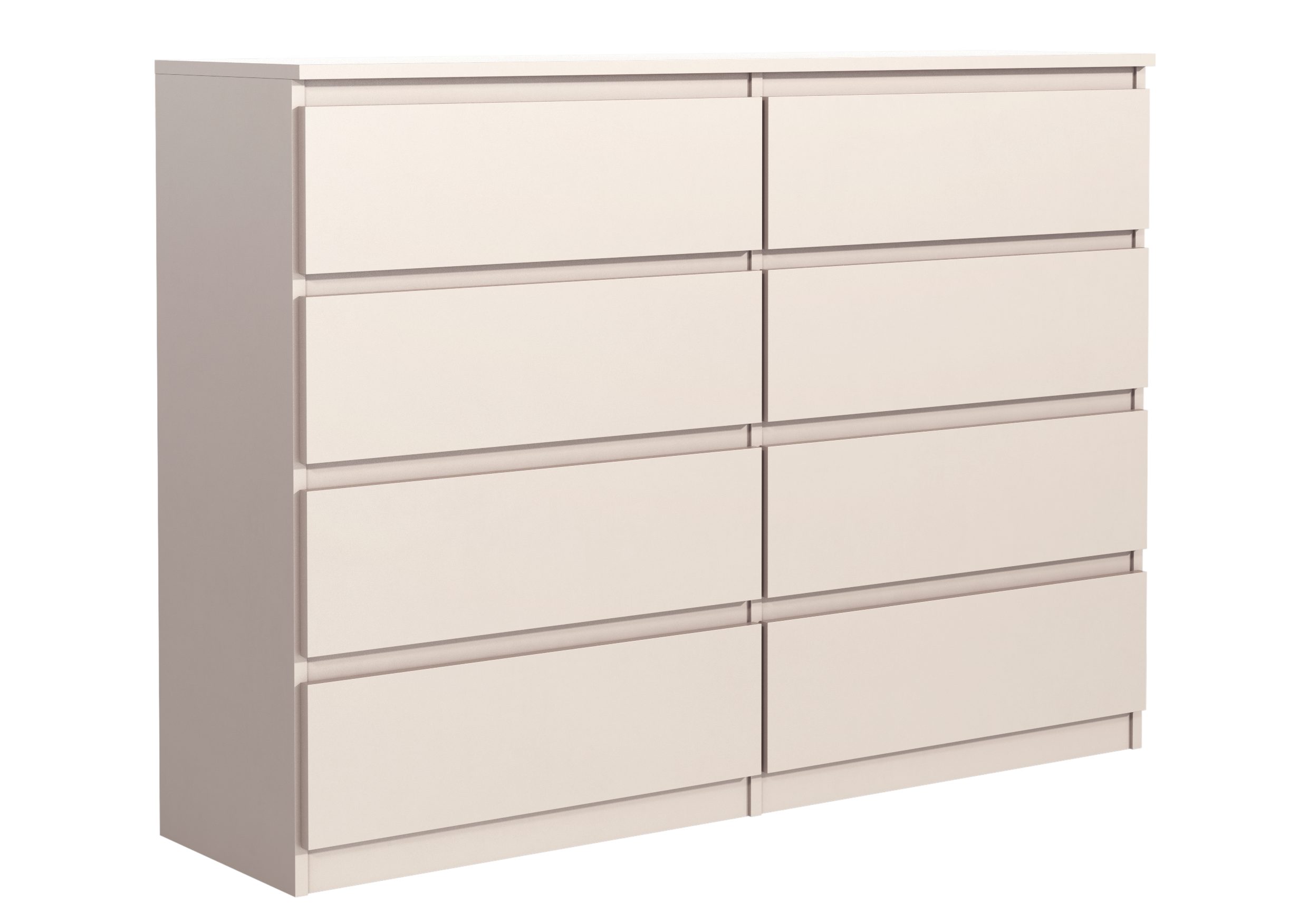 MAGOWA Schubkastenkommode Kommode 120 cm – moderne Kommode mit 8 Schubladen mit Stauraum (ideale Lösung), Breite 120 cm - Höhe 101,5 cm - Tiefe 39 cm