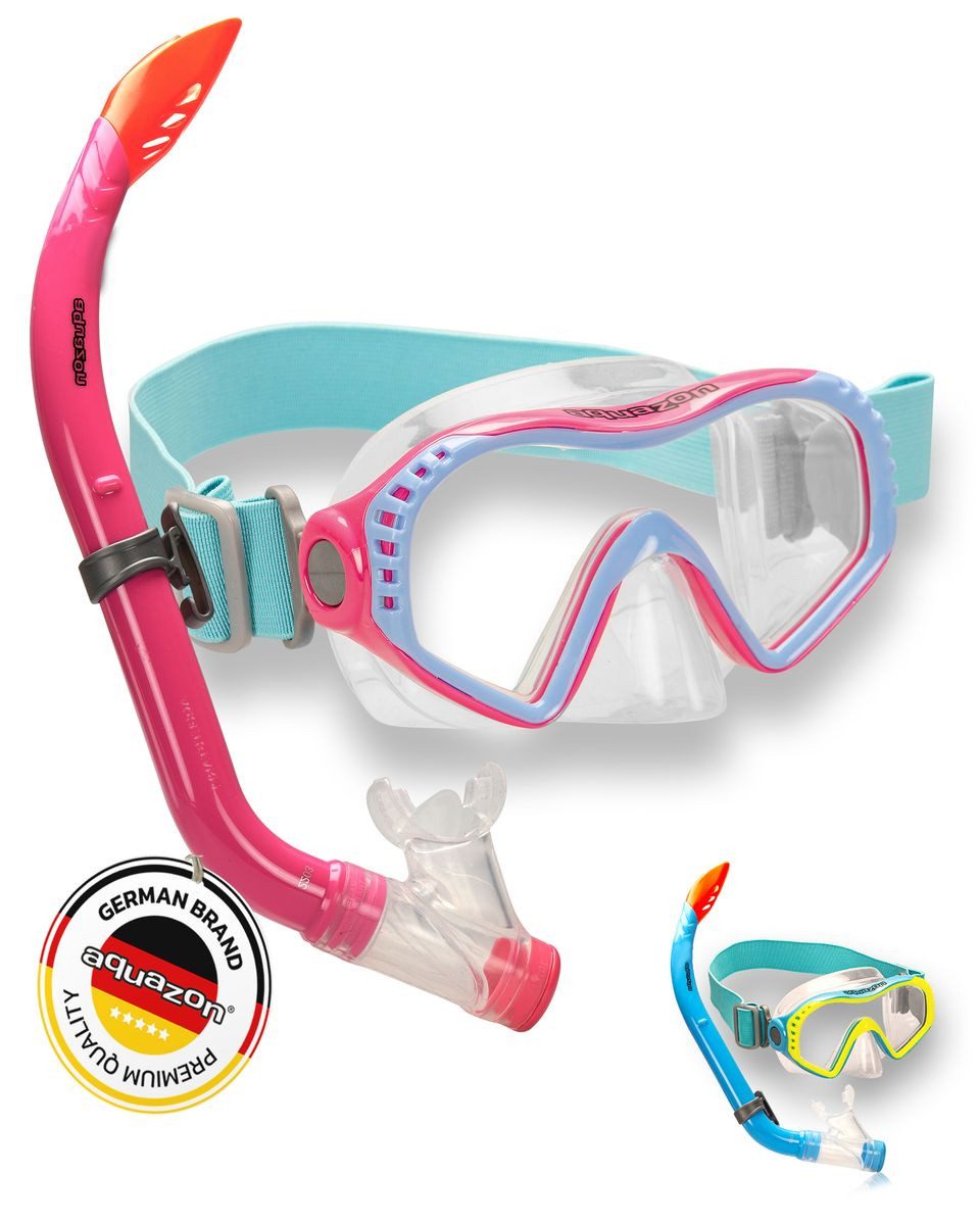 AQUAZON Taucherbrille STARFISH mit Schnorchel, Schnorchelset, Kinder von 7-12 Jahren