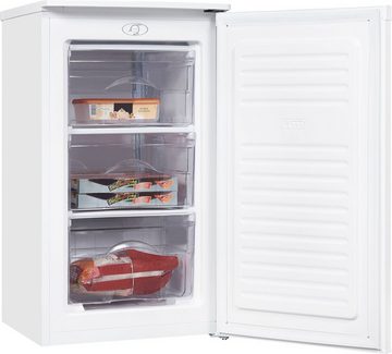 exquisit Gefrierschrank GS111-040E weiss, 85 cm hoch, 48 cm breit, 64 L Volumen, 4 Sterne Gefrieren