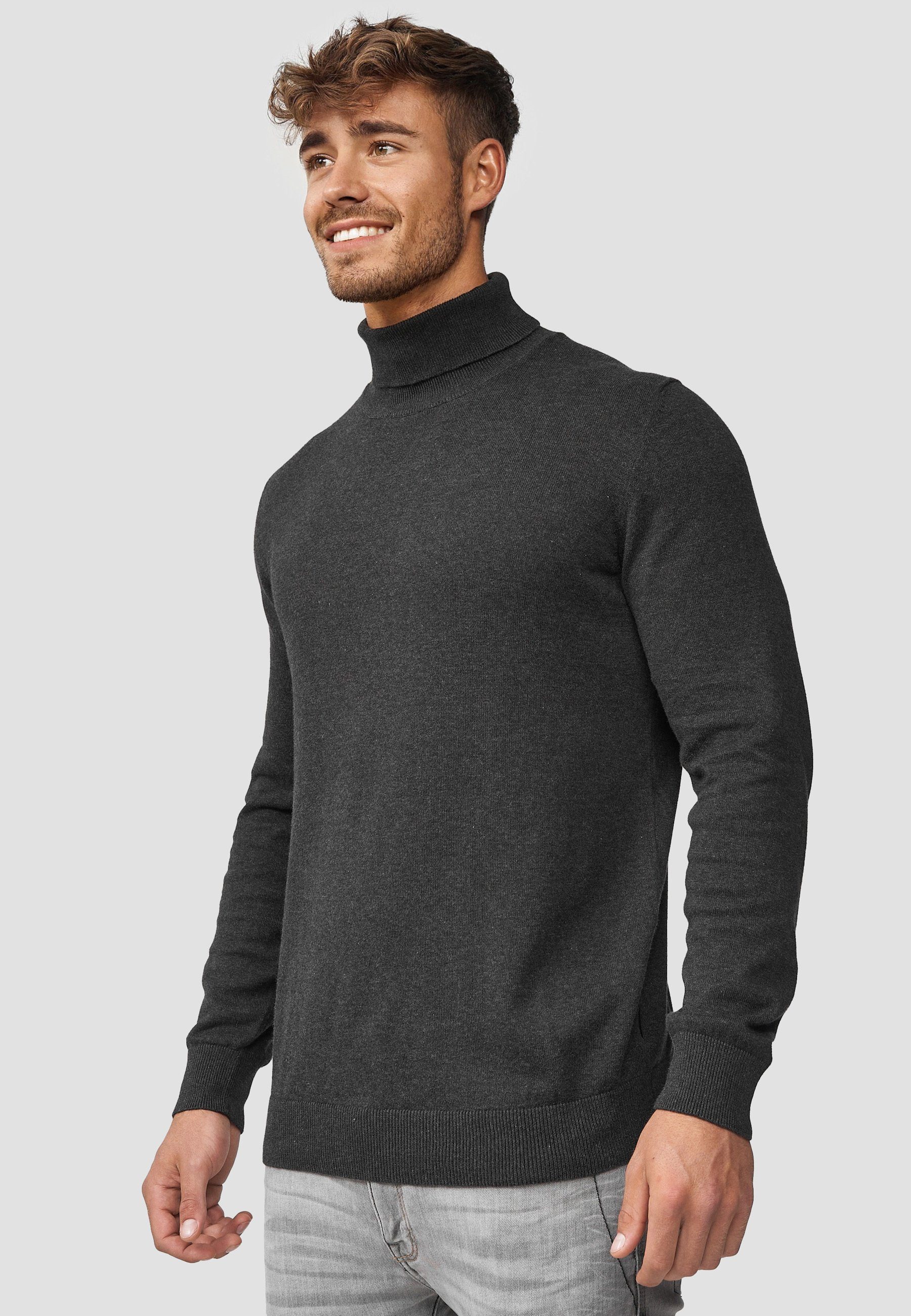 Indicode Rollkragenpullover Herren Eldo Strickpullover Herrenpullover