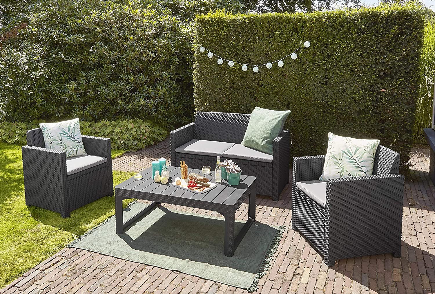 Allibert Gartentisch Allibert Lyon Lounge Tisch günstig online kaufen
