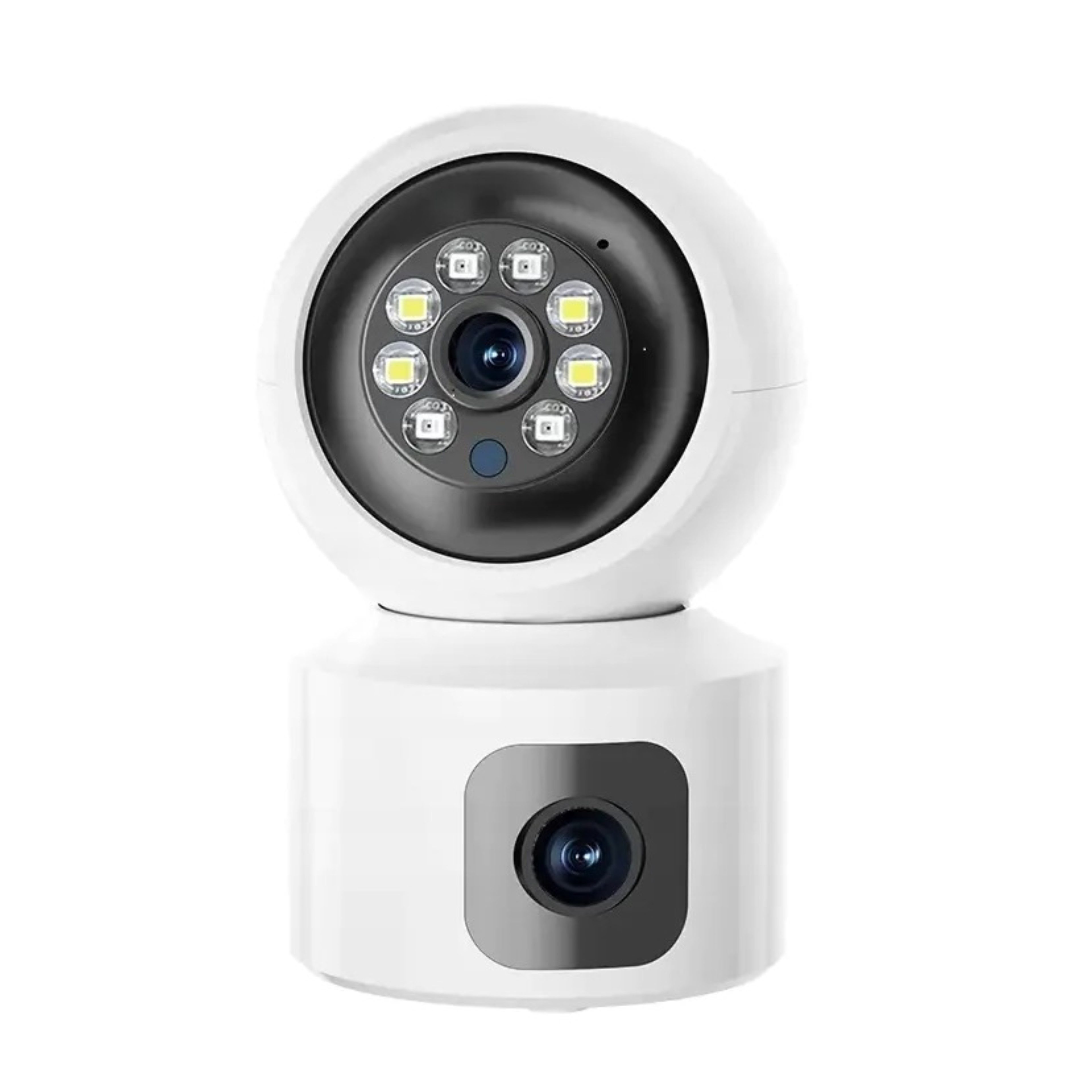 HURTNET Video-Babyphone Doppelte WiFi Kamera HD Zoom Nachtsicht Babymonitor Überwachung, Überwachungskamera-Set für Innenräume mit Montagezubehör, Komplett-Set mit Kamera, USB-Kabel, Halterung und Zubehör, Drehbare WiFi-Kamera mit HD-Auflösung und Zweiweg-Audio