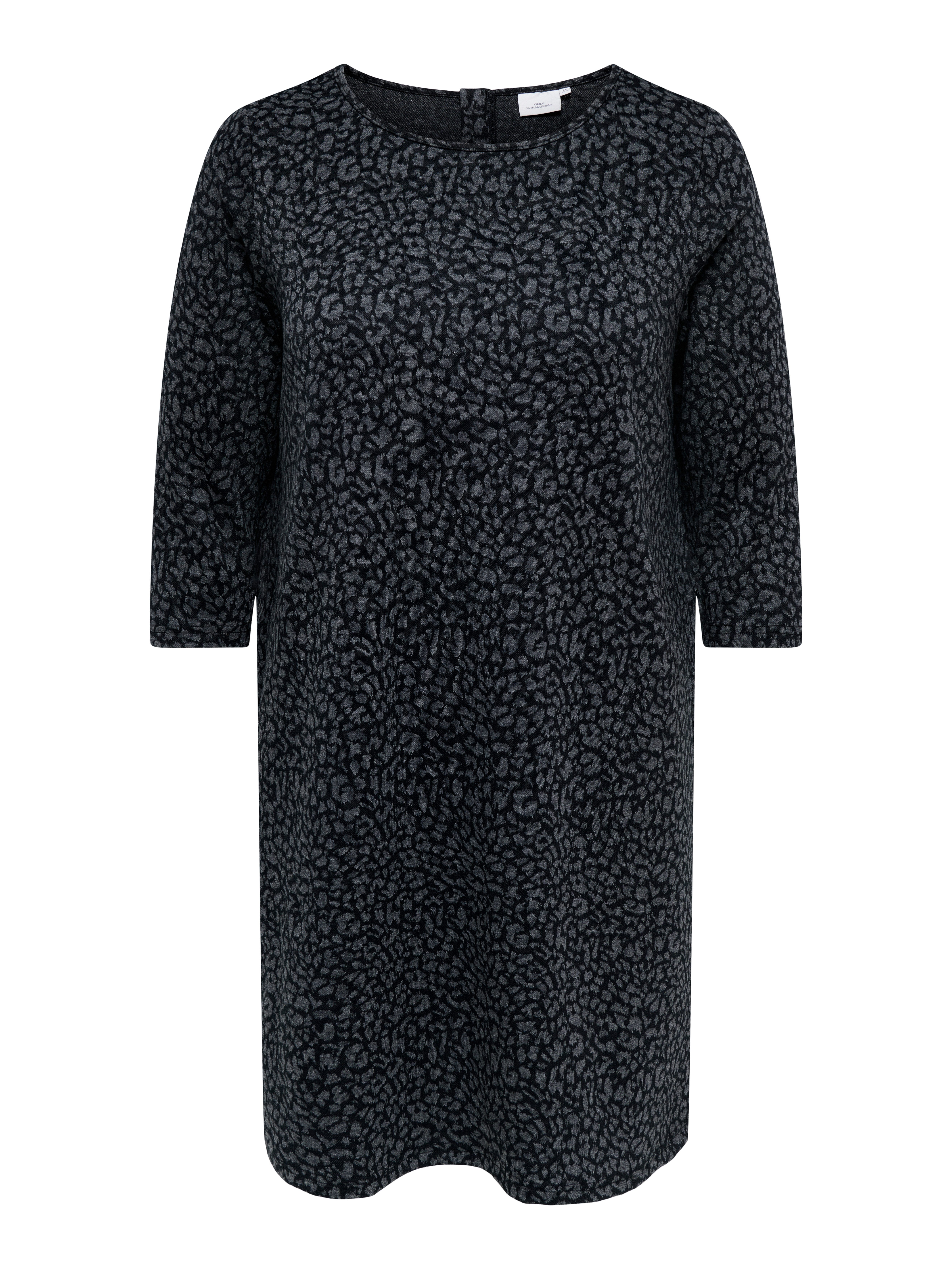 ONLY CARMAKOMA Druckkleid CARMARRY MARTHA 3/4 MIDI DRESS JRS Kunstfaser