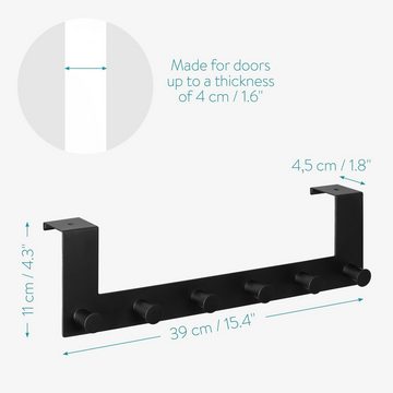 NATICY Garderobenleiste Edelstahl-Türhaken zum Einhängen für Kleidung oder Handtücher