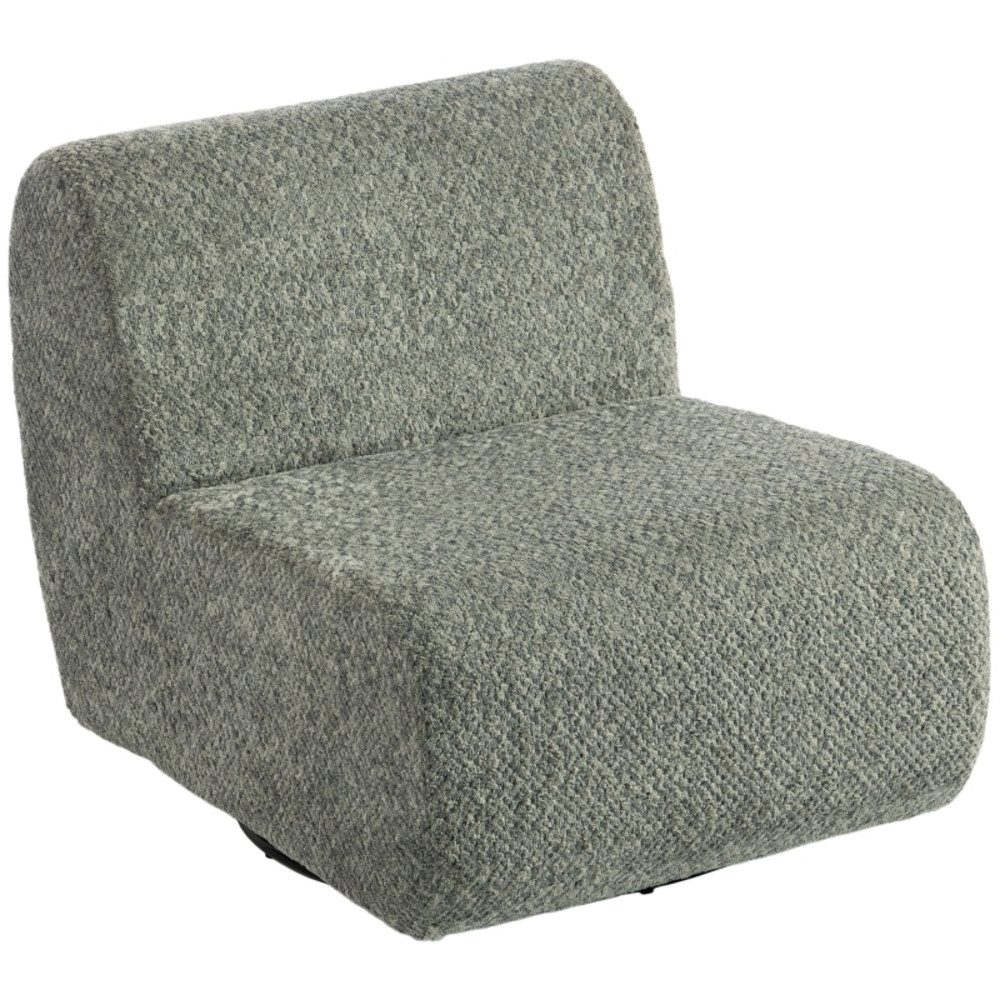 OKWISH Sessel Loungesessel Grau drehbar mit Chenille Optik und breiter Sitzfläche (Packung, 1-St., Drehsessel modernes Design mit komfortabler Sitzgestaltung), Polstersitz mit weicher Oberfläche für Wohnzimmer und Schlafzimmer