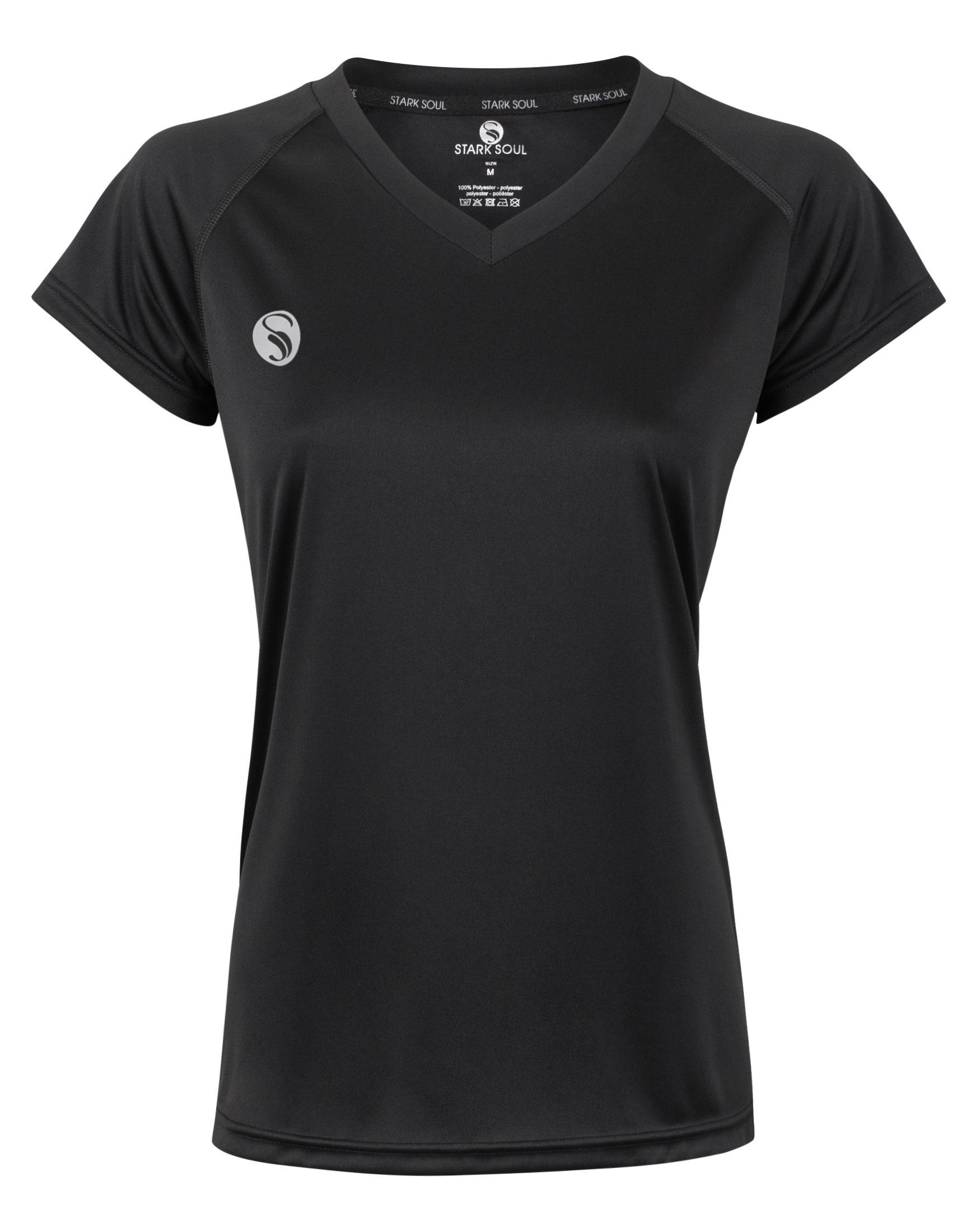 Stark Soul® Sporttop Sport Shirt aus Quick Dry Material - Schnelltrocknend Schwarz