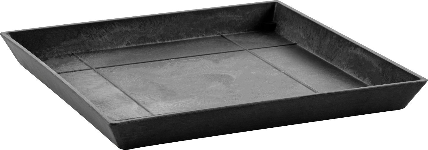 ECOPOTS Blumentopfuntersetzer SQUARE SAUCER Dark Grey, BxTxH: 43x43x3,5 cm