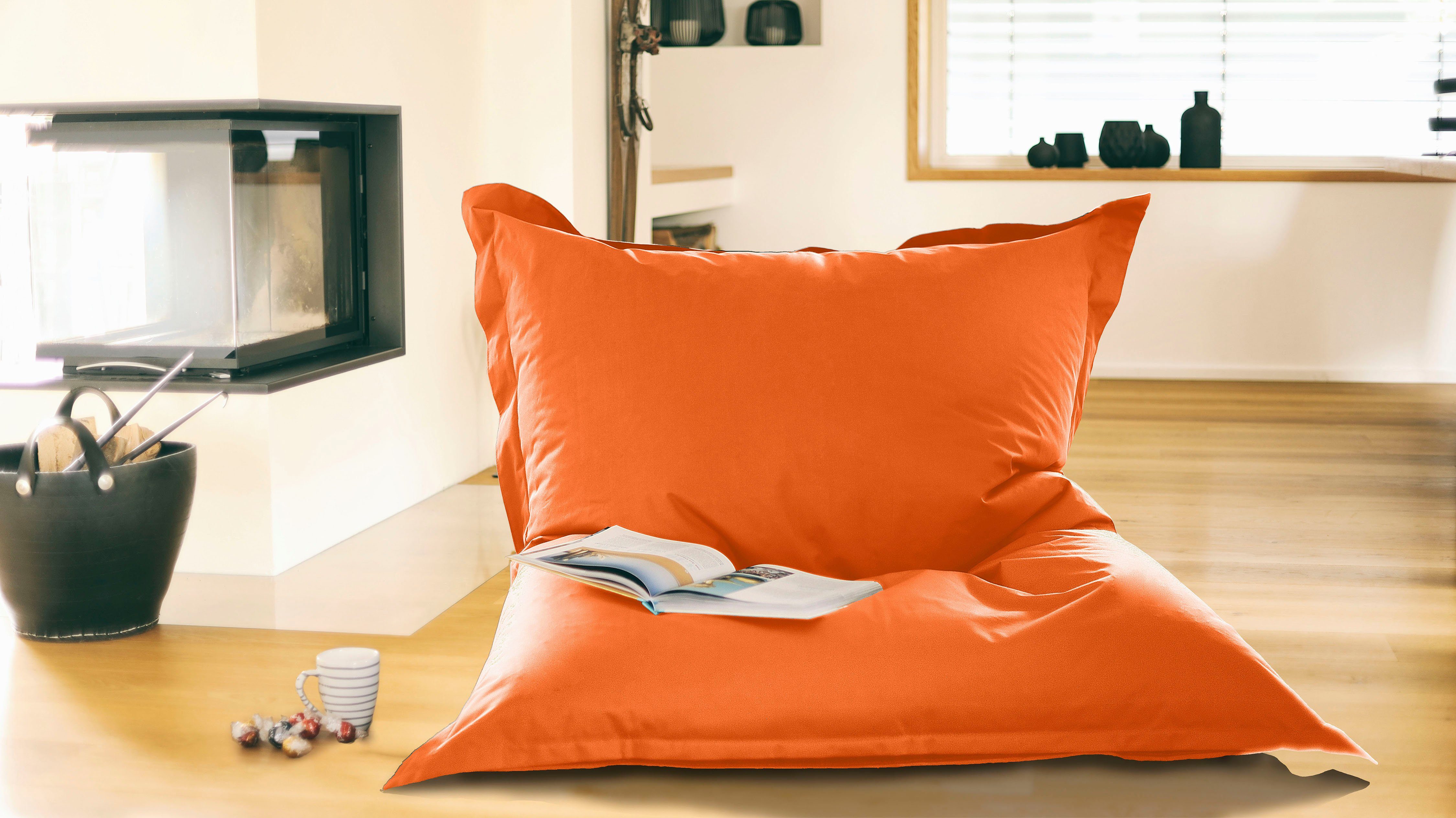 KiNZLER Sitzsack Meso (1 St), Uni Farben, Outdoor geeignet, ideal im Wohnzimmer & Kinderzimmer