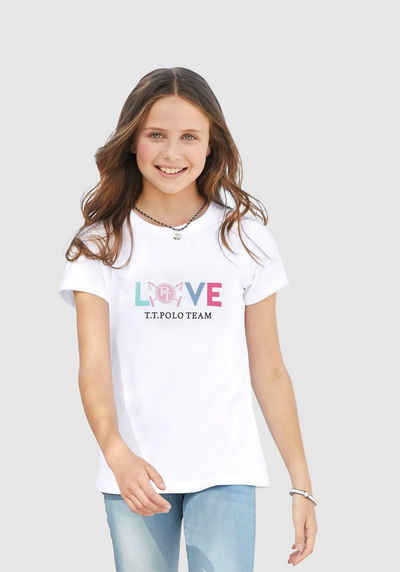 TOM TAILOR Polo Team T-Shirt »LOVE« mit Frontdruck