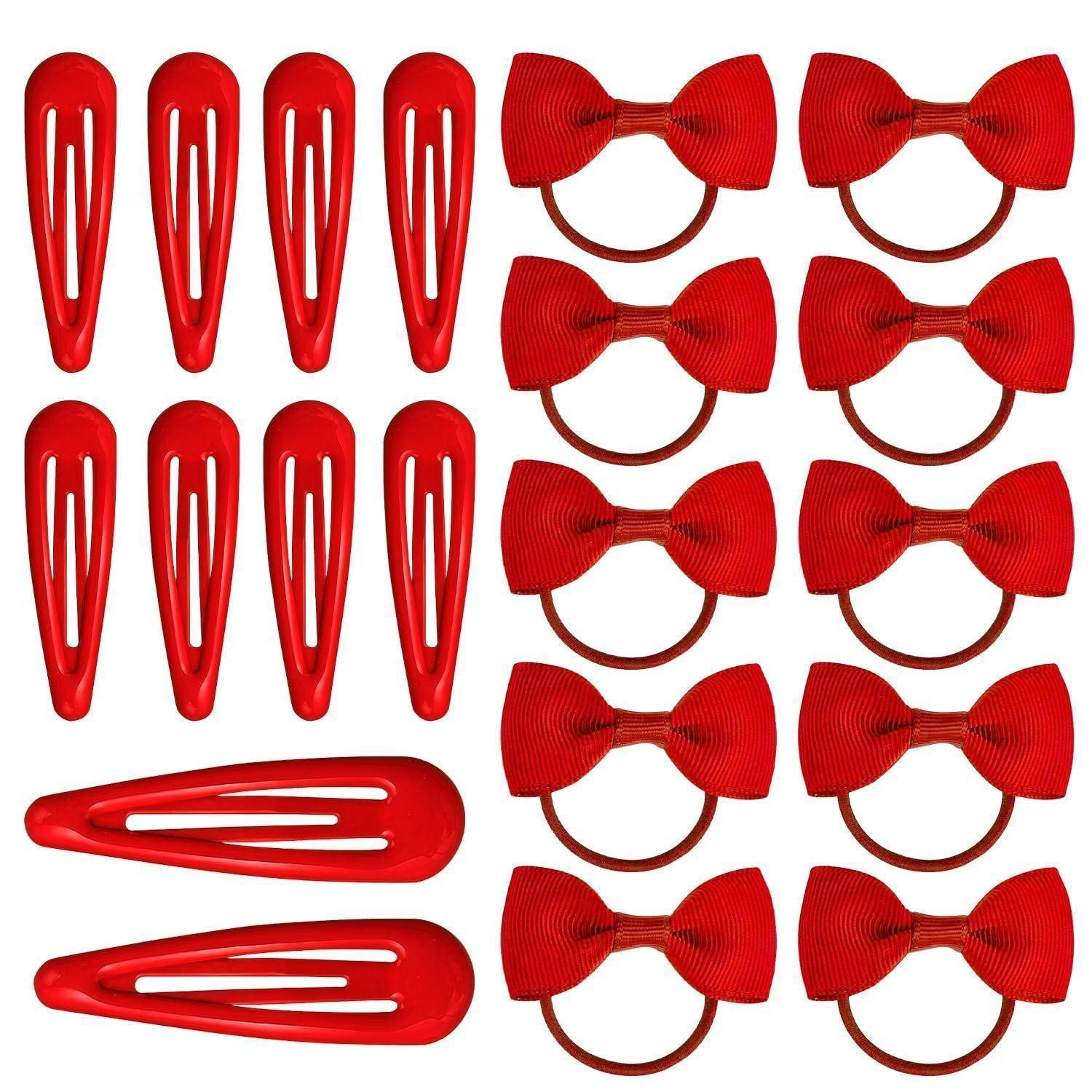 LuxusKollektion Haarband Baby Haarbänder & Clips Schleifen Rot 20er Set
