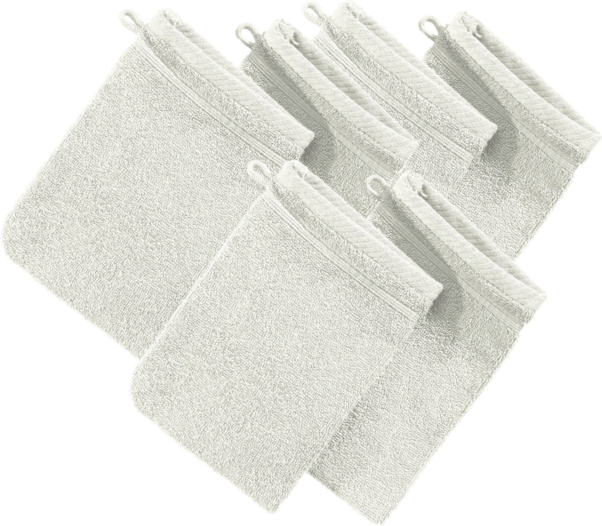 Erwin Müller Waschhandschuh Waschhandschuh "Heidelberg" 6er-Pack, Frottier, Walk-Frottier Uni