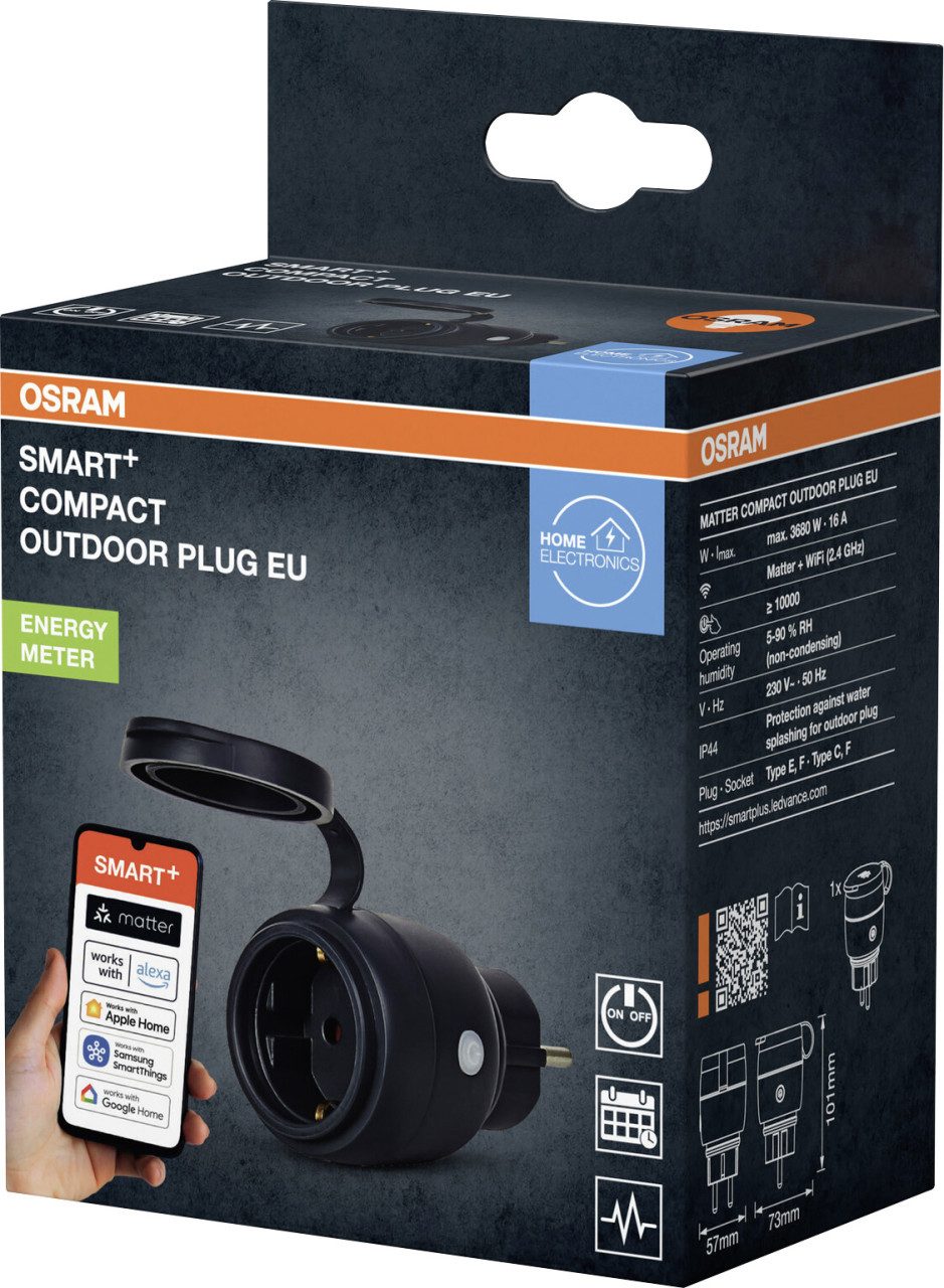 Osram Gartensteckdose Osram Außensteckdose SMART+ WiFi Matter Compact EU