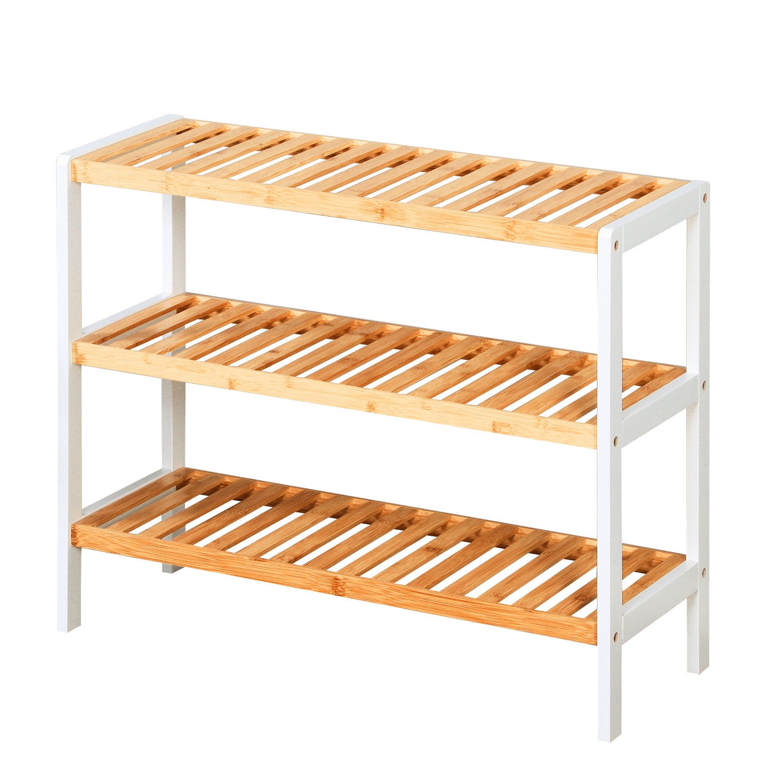 Floordirekt Schuhregal aus Bambus Michigan, Stilvoll und platzsparend, Drei günstig online kaufen