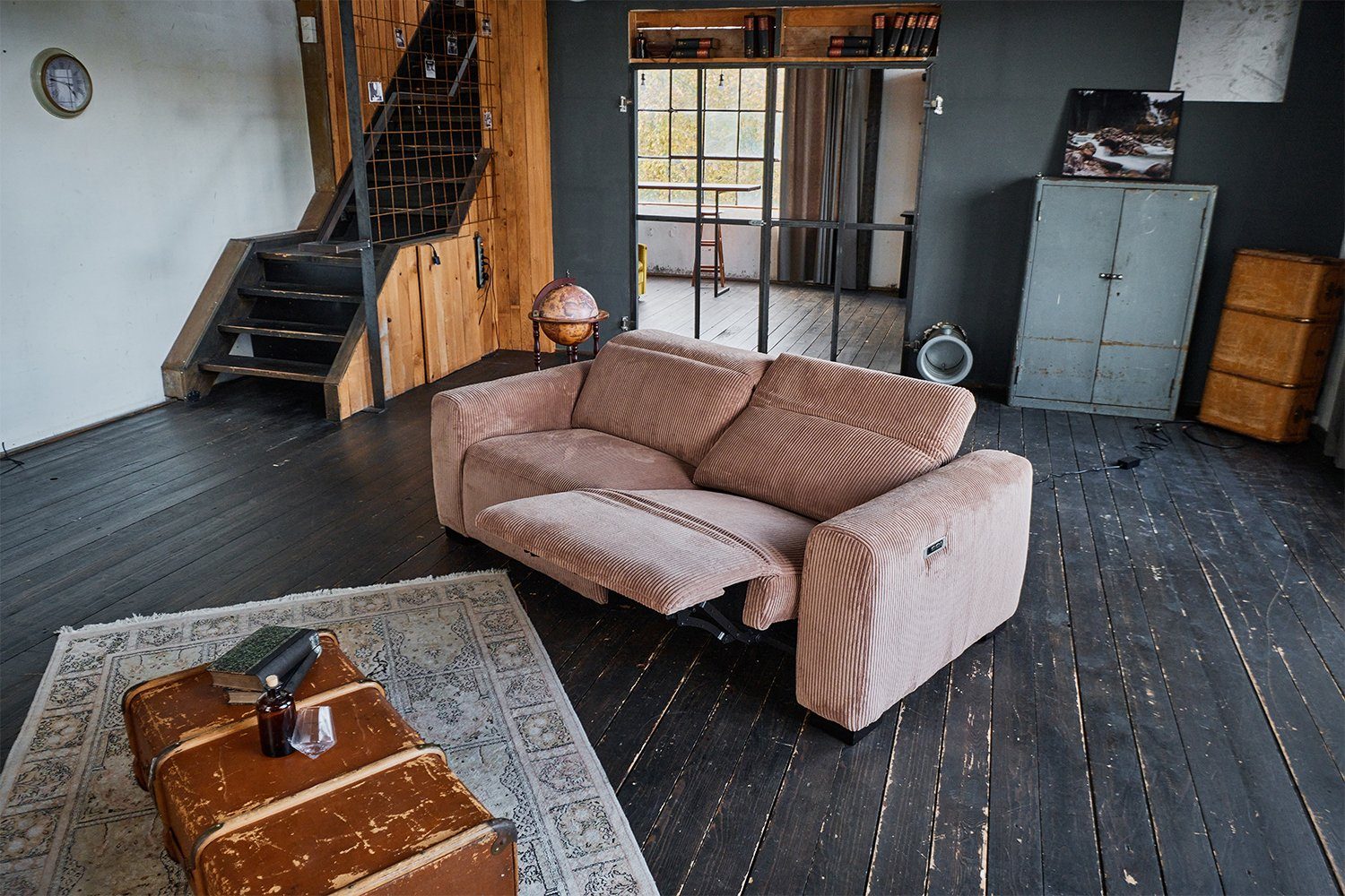 KAWOLA 3-Sitzer Relaxfunktion, versch. und Sofa Farben mit FINN, Bezüge