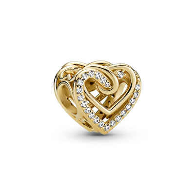 Pandora Bead Heart 14k gold-plated Charm