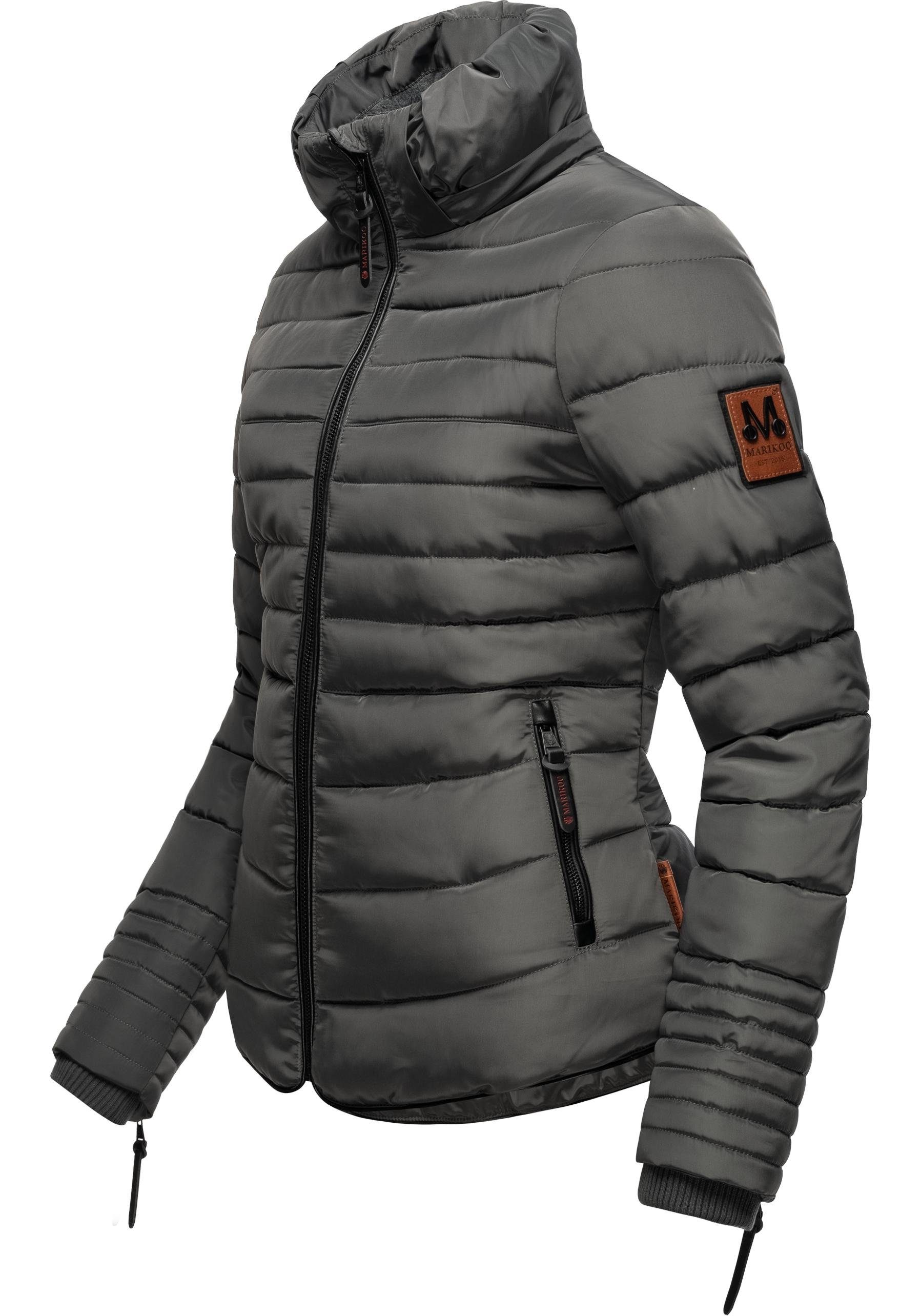 Marikoo Winterjacke Amber stylische Steppjacke mit Teddyfutter