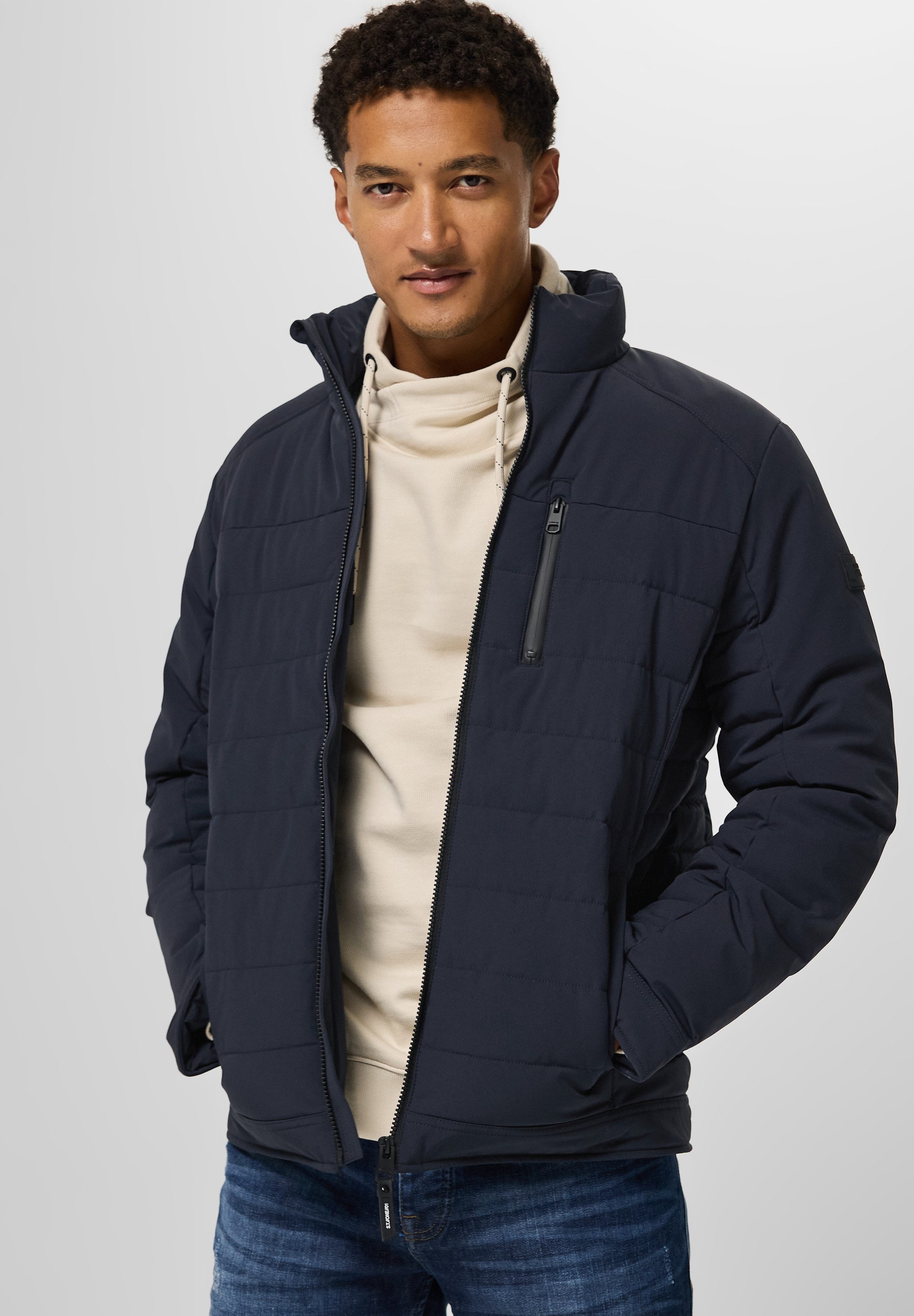STREET ONE MEN Steppjacke mit Stehkragen