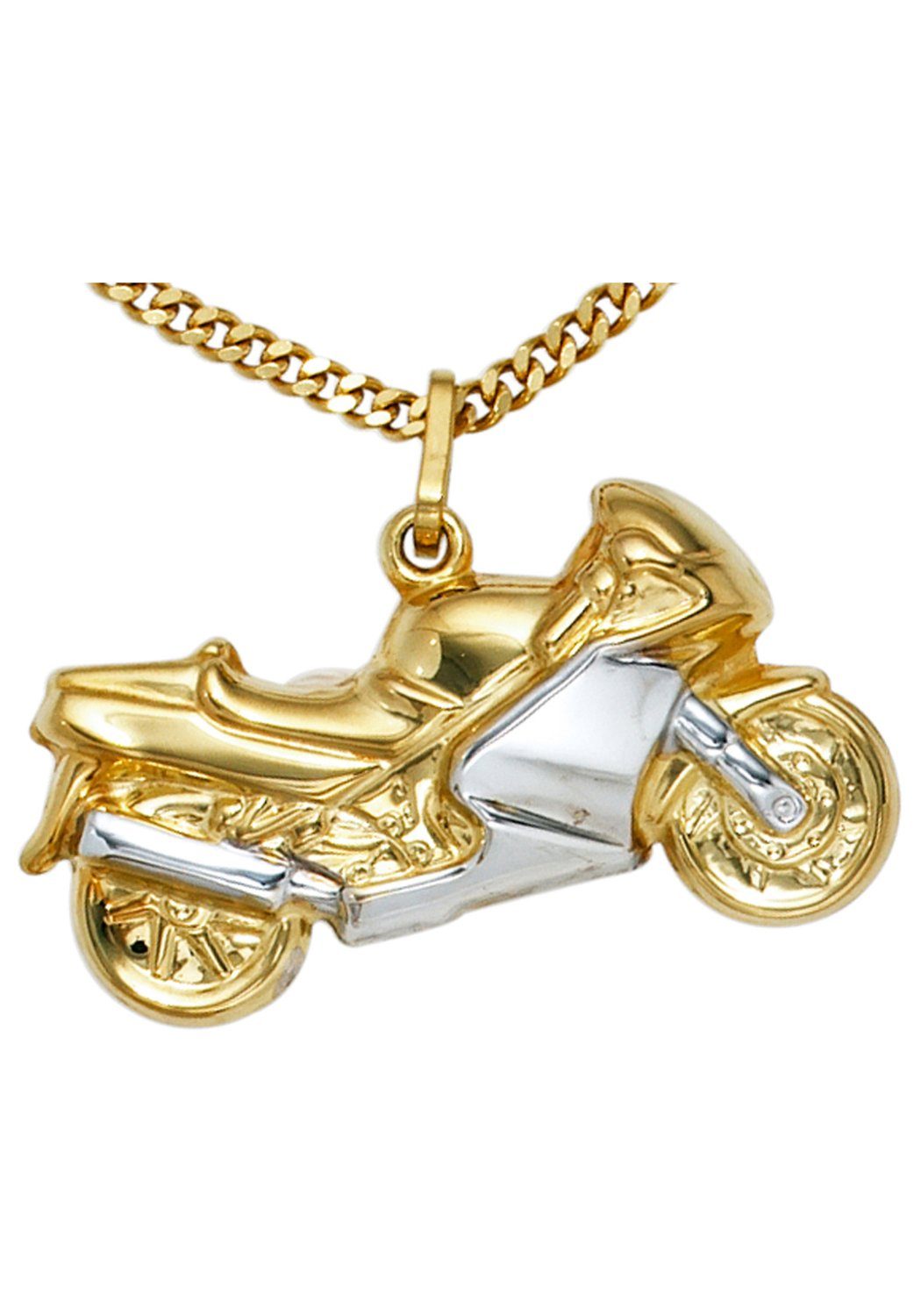 JOBO Kettenanhänger Anhänger Motorrad, 333 Gold bicolor