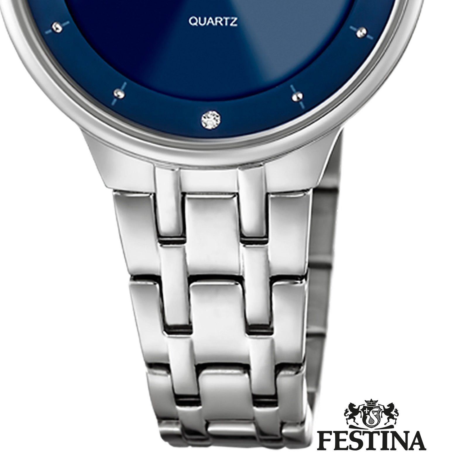 Festina Quarzuhr Festina Damenuhr Mademoiselle, (Analoguhr), Damen Armbanduhr rund, Edelstahlarmband silber, Fashion