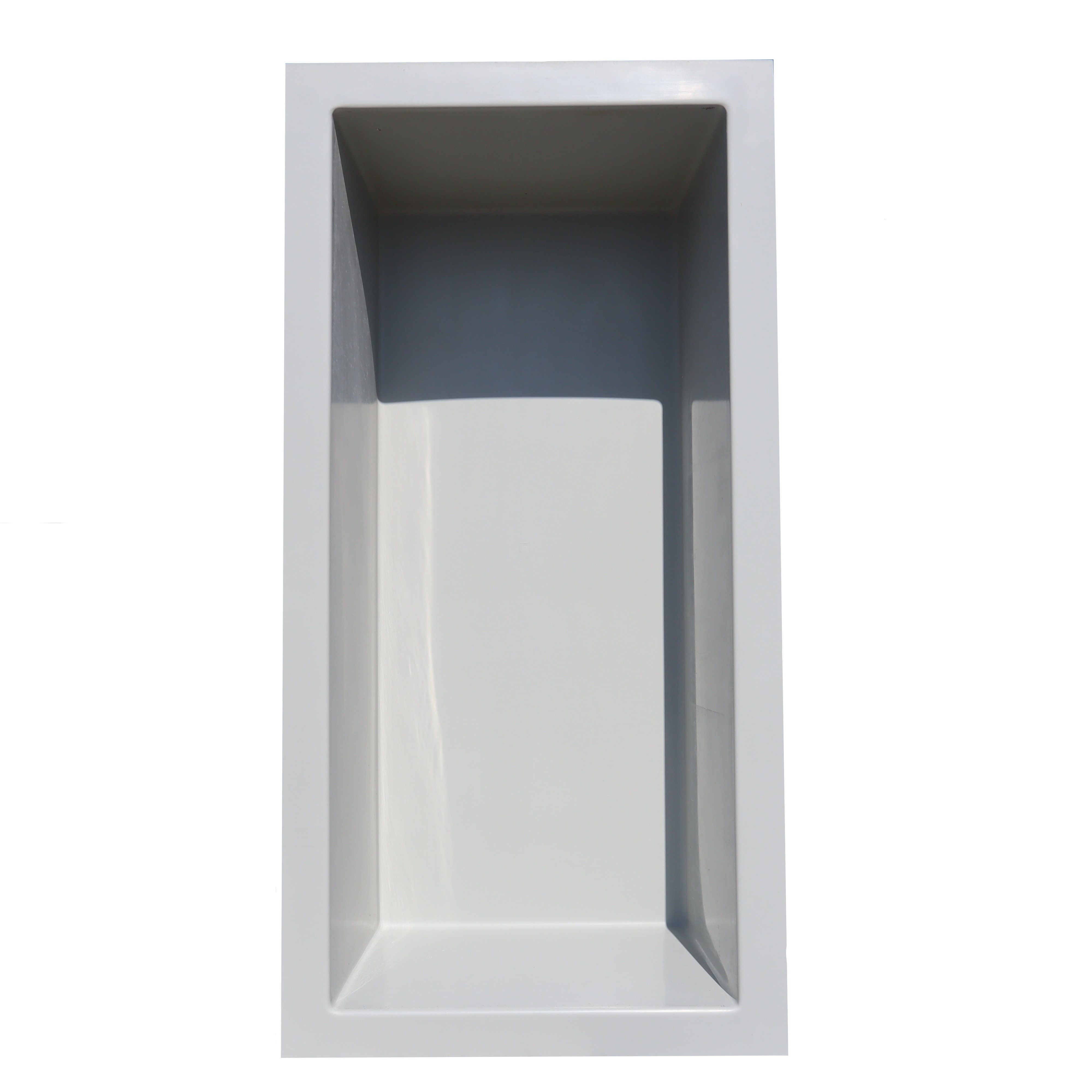 Wacredo Fertigteich GFK Rechteckbecken 200 x 100 x 60cm, BxLxH: 100x200x60 cm, 900 l, Rechteckbecken, Teichbecken, architektonisch