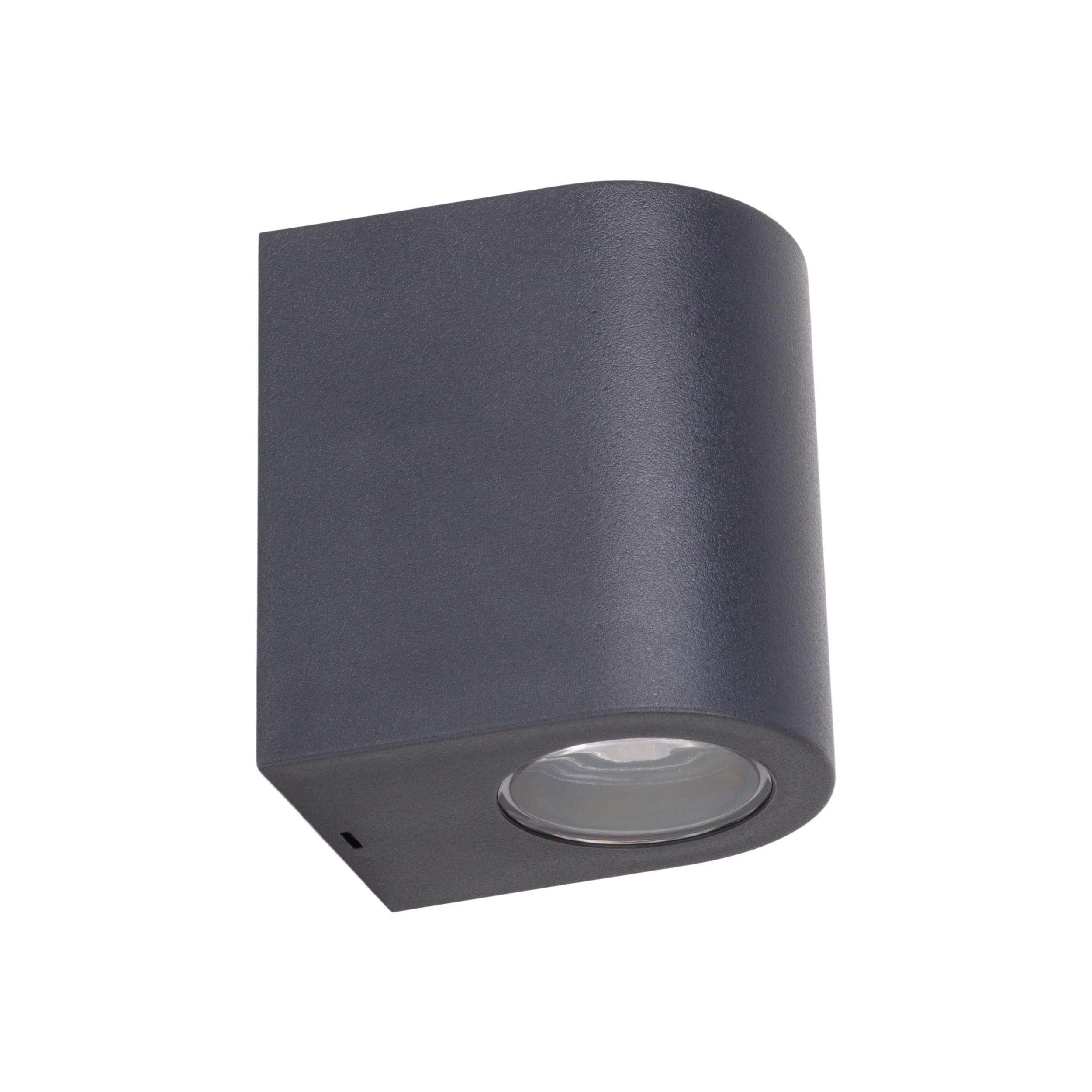 näve Außen-Wandleuchte Alecto, Leuchtmittel wechselbar, exkl. 1x GU10, schwarz, L/B: 6,8cm, H: 10cm, IP44