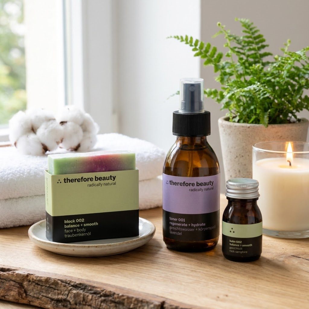 therefore beauty Feuchtigkeitspflege-Set Hautruhe 002 Routine Set für reife Haut Set, 3-tlg.