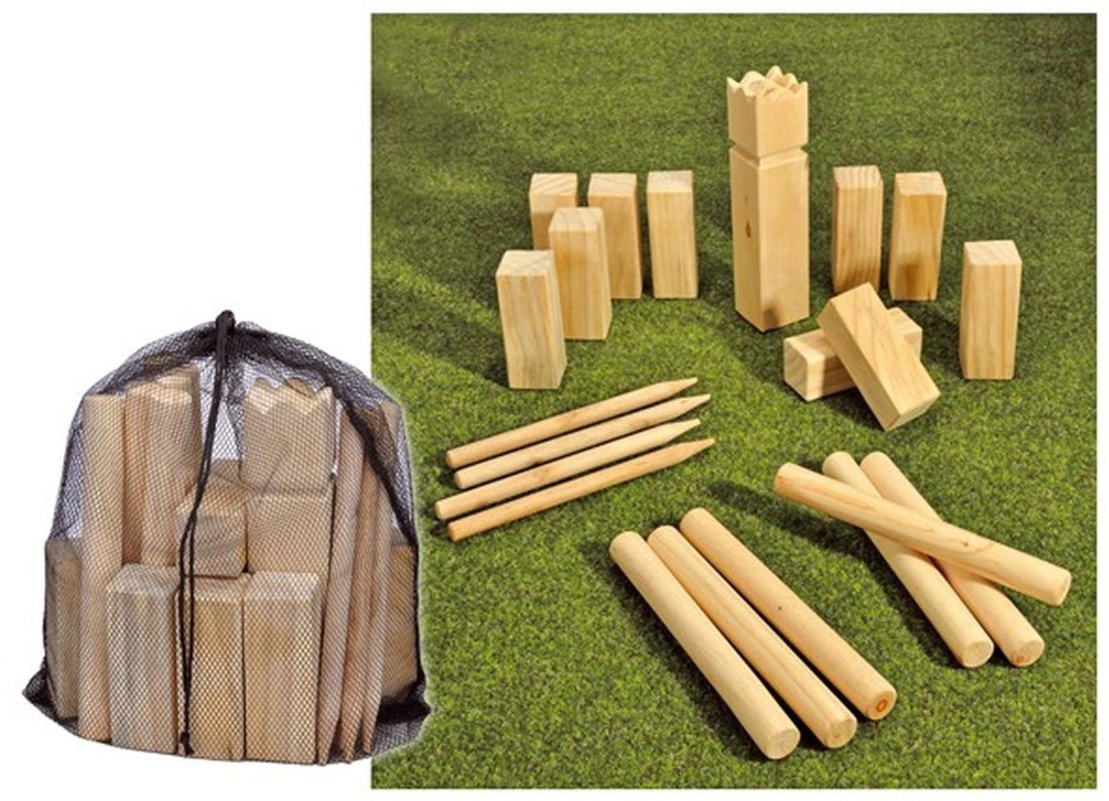 Gravidus Spiel Kubb Spiel Wurfspiel Rasenschach Outdoor Holz
