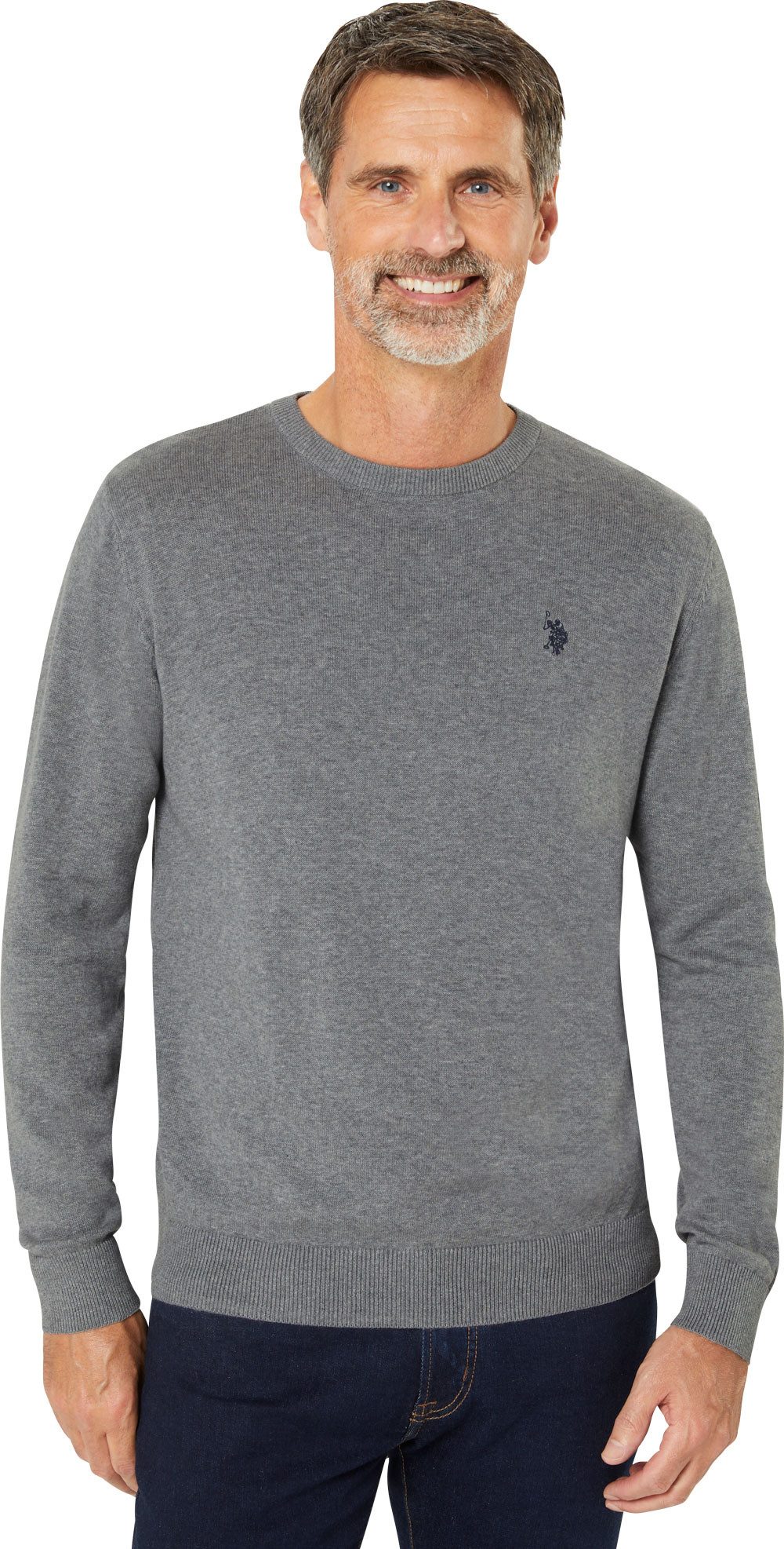 US Polo Assn. Rundhalspullover Besonders hautfreundlich dank 100% Baumwolle