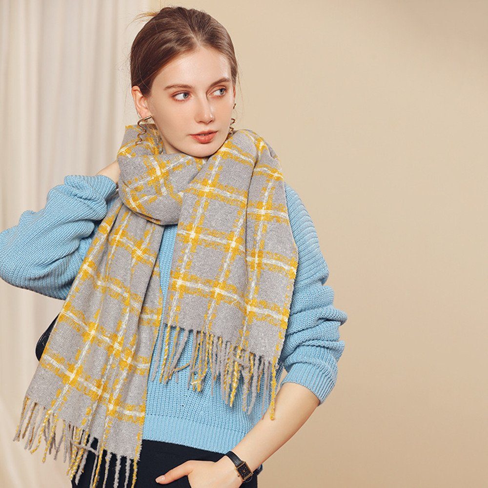 XDeer Wollschal Damen Schal,kuschelweich Karo,Winter Schal günstig online kaufen