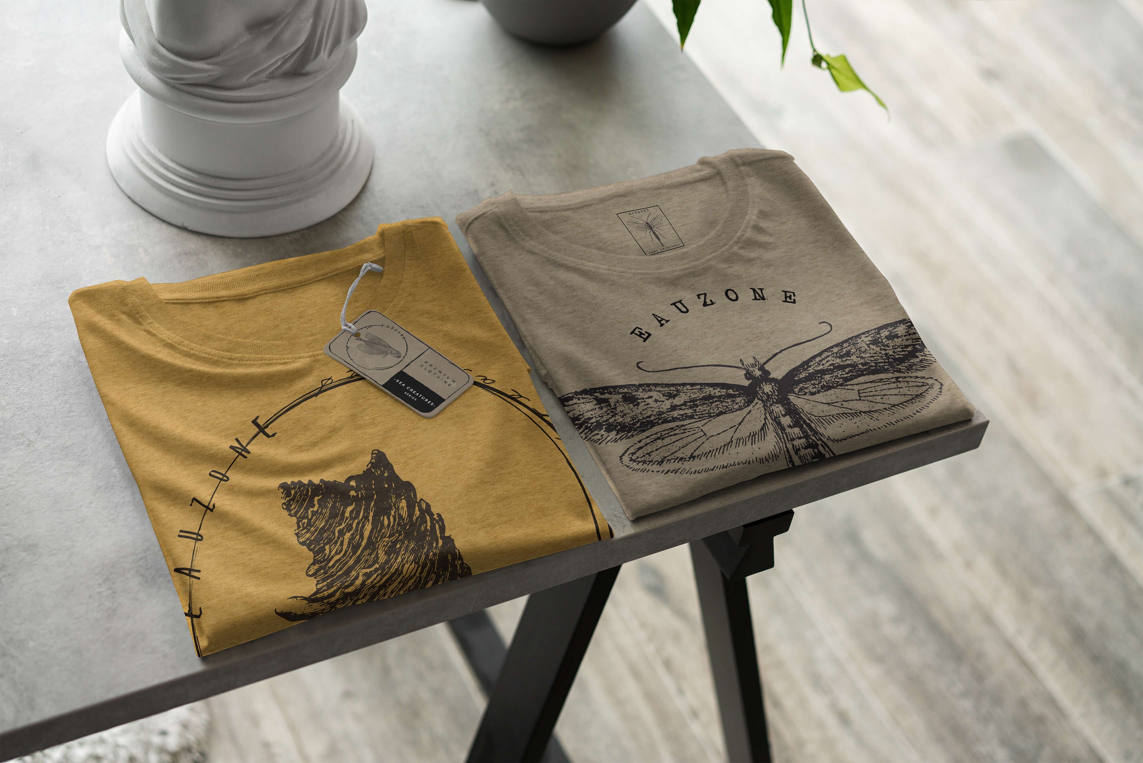 Serie: Sinus - Sea feine Schnitt und Struktur Antique Gold Fische sportlicher / Art 046 Sea Creatures, T-Shirt Tiefsee T-Shirt