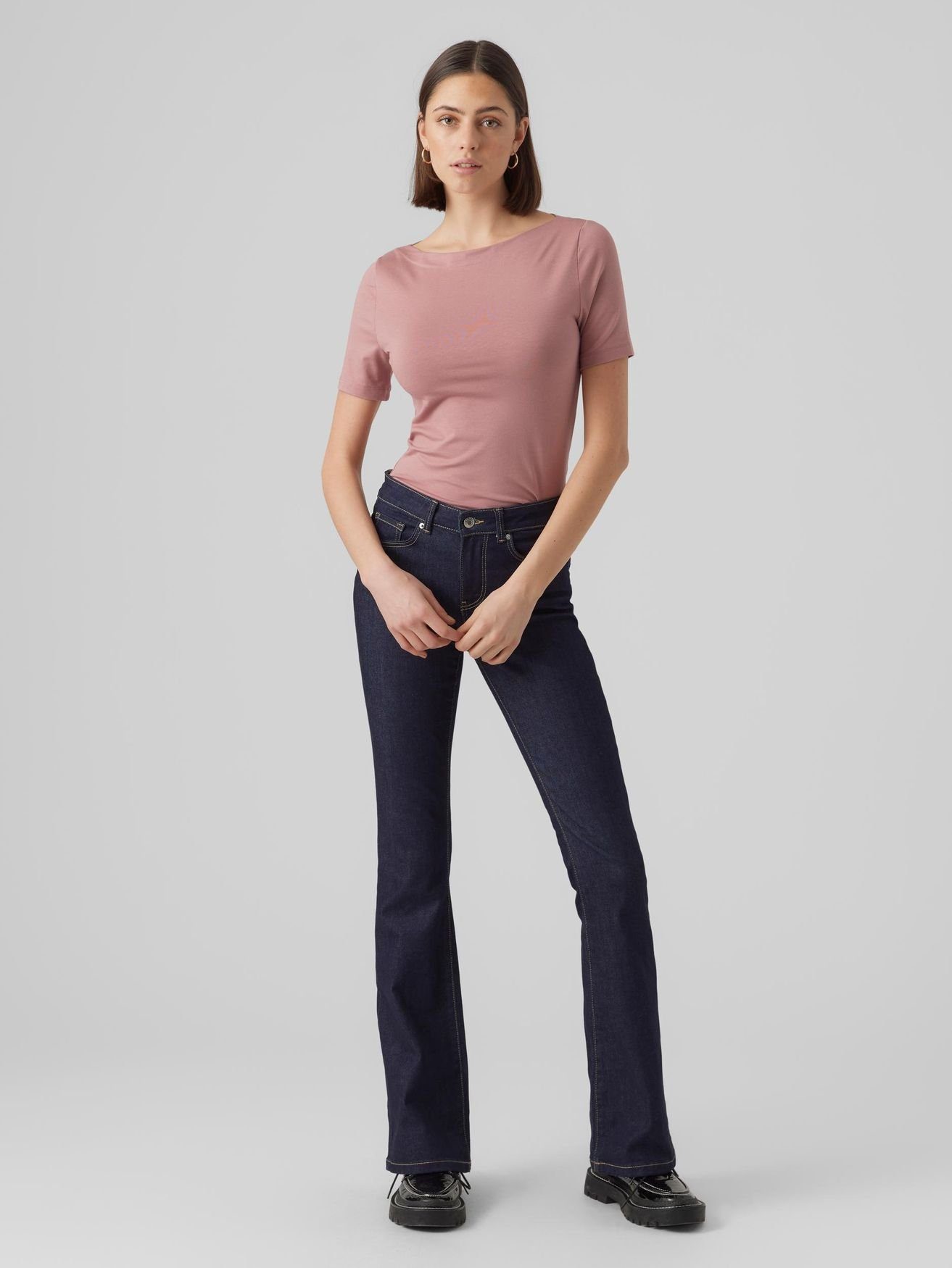 Vero Moda T-Shirt Basic Stretch mit günstig online kaufen