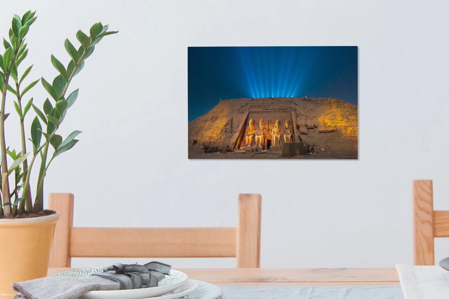 St), Wandbild Ägyptens, Leinwandbild Wanddeko, cm Süden 30x20 Felsentempel Aufhängefertig, im (1 Simbel OneMillionCanvasses® Abu Leinwandbilder, von