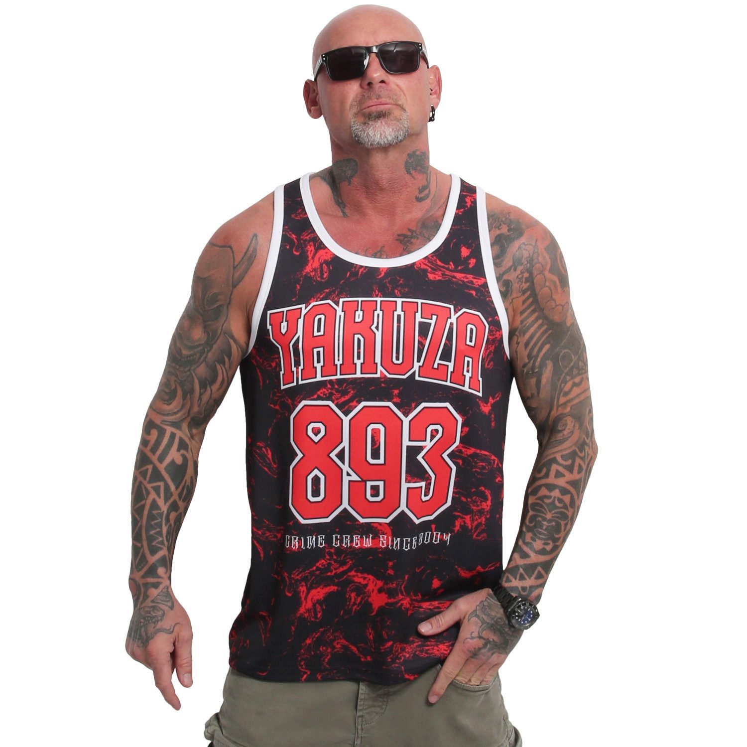 YAKUZA Muskelshirt Varsity aus hochwertigem Mesh-Stoff günstig online kaufen