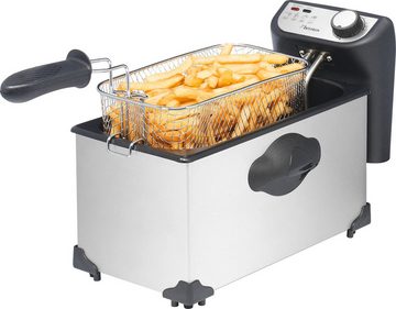 bestron Fritteuse AF351, 2000 W, 1 kg, 3,5 L, Kaltzonentechnologie, spülmaschinengeeignet