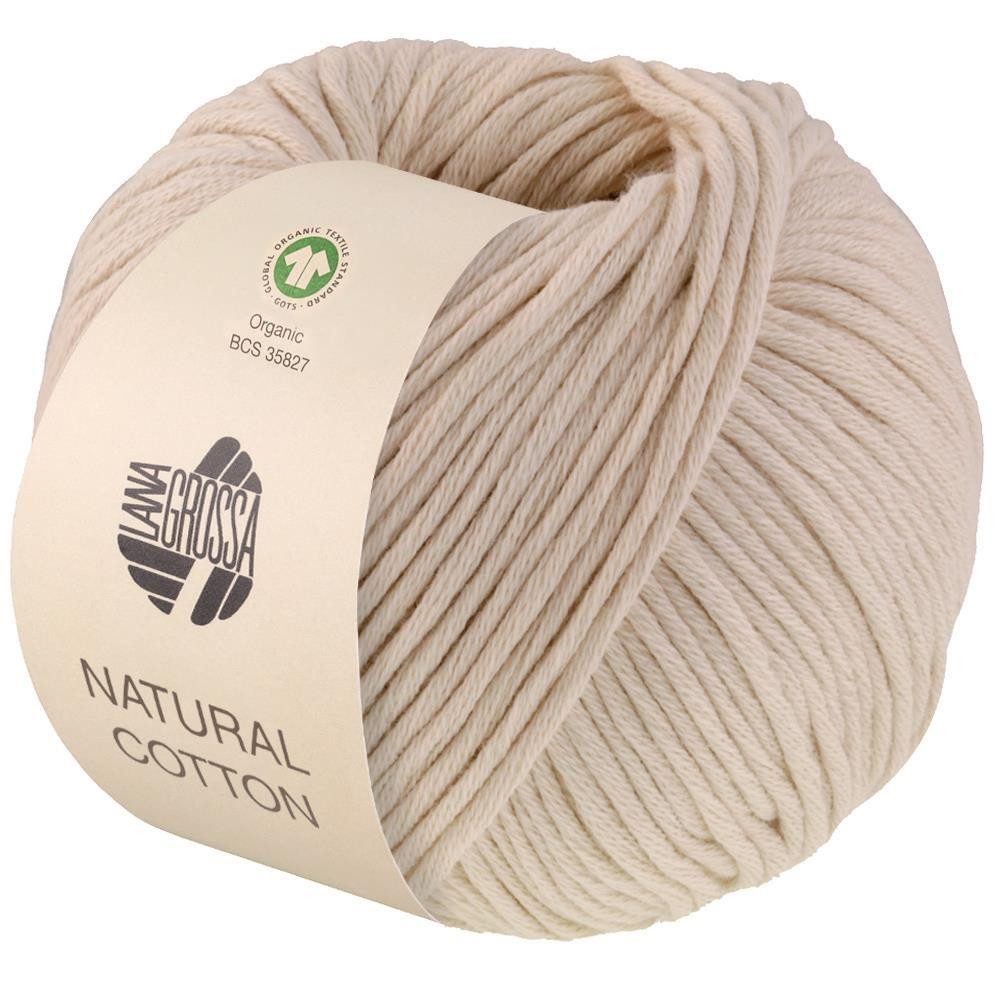 LANA GROSSA Natural Cotton GOTS Häkelwolle, 80 m